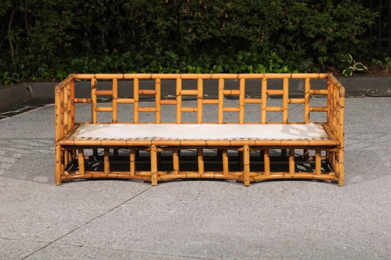 Extraordinary Restored 3Piece Rattan Seating Set, Puerto Rico, Circa