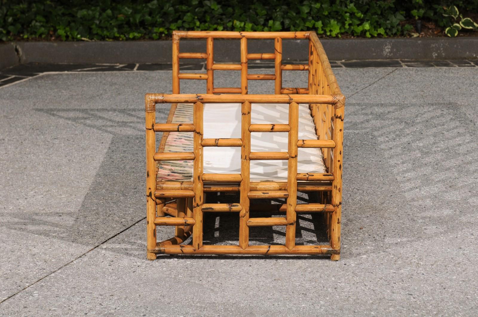 Extraordinary Restored 3-Piece Rattan Seating Set, Puerto Rico, Circa 1960 7