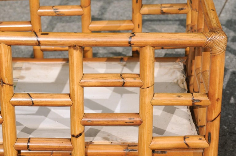 Extraordinary Restored 3Piece Rattan Seating Set, Puerto Rico, Circa