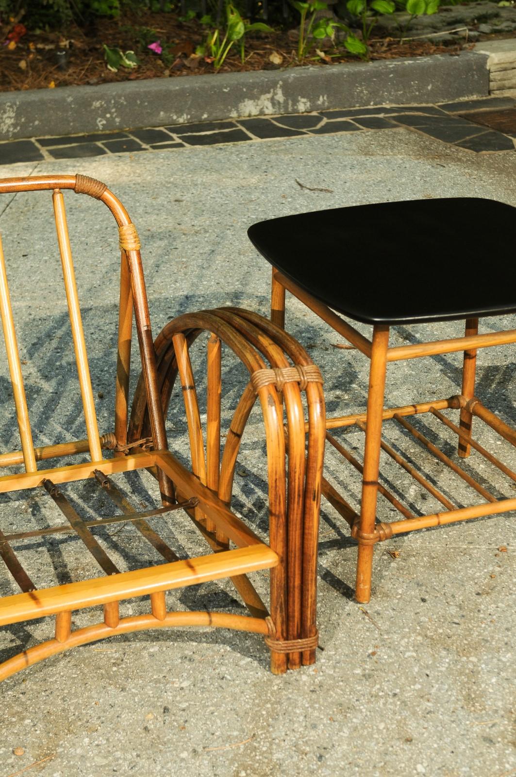 Extraordinary Restored Art Deco Seating Set by Heywood-Wakefield, circa 1935 For Sale 5