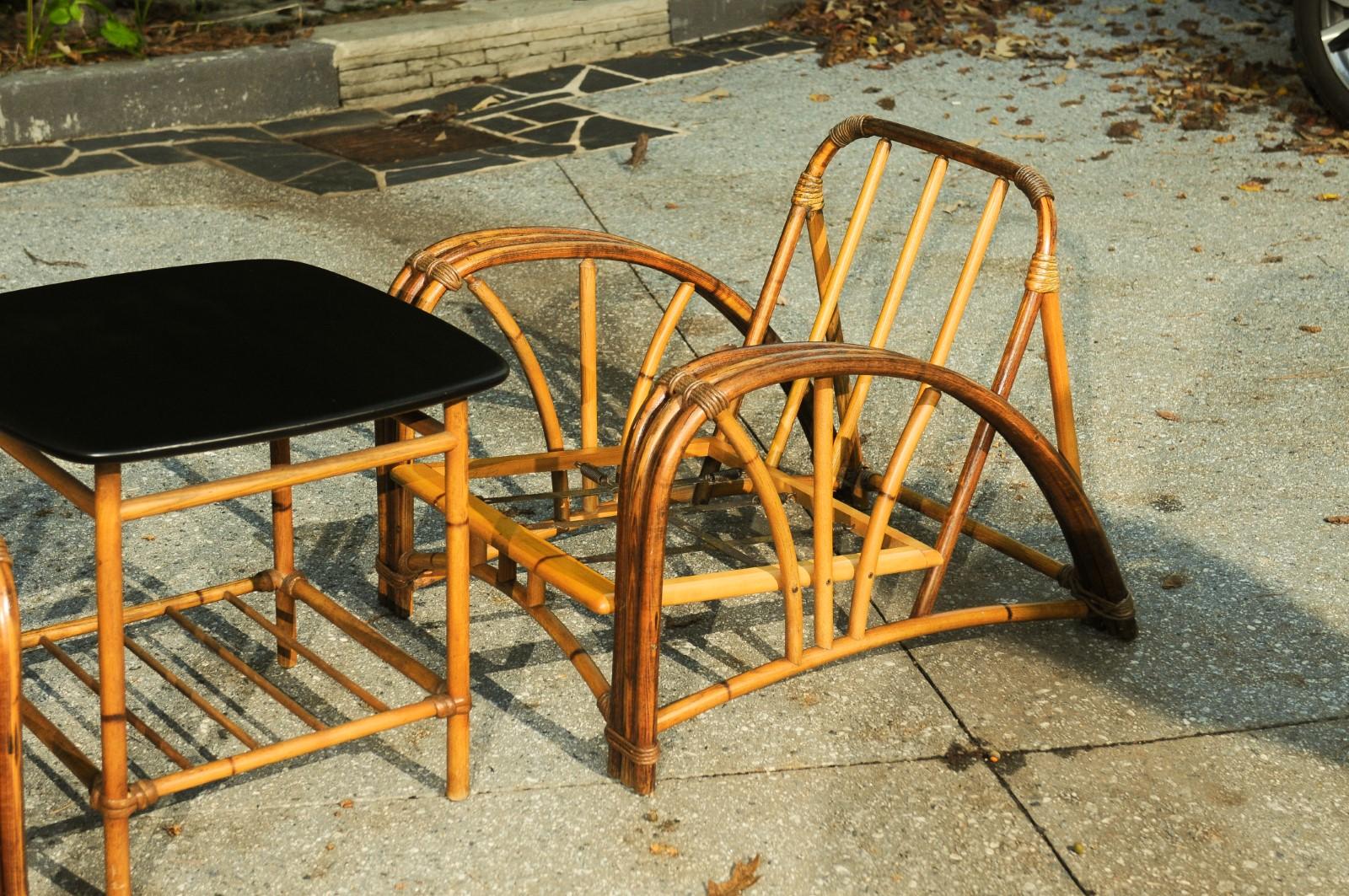Extraordinary Restored Art Deco Seating Set by Heywood-Wakefield, circa 1935 For Sale 6