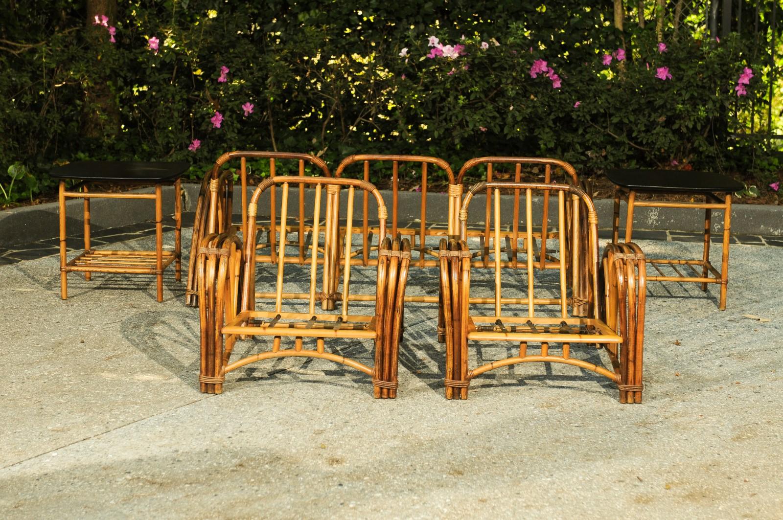 Extraordinary Restored Art Deco Seating Set by Heywood-Wakefield, circa 1935 For Sale 8