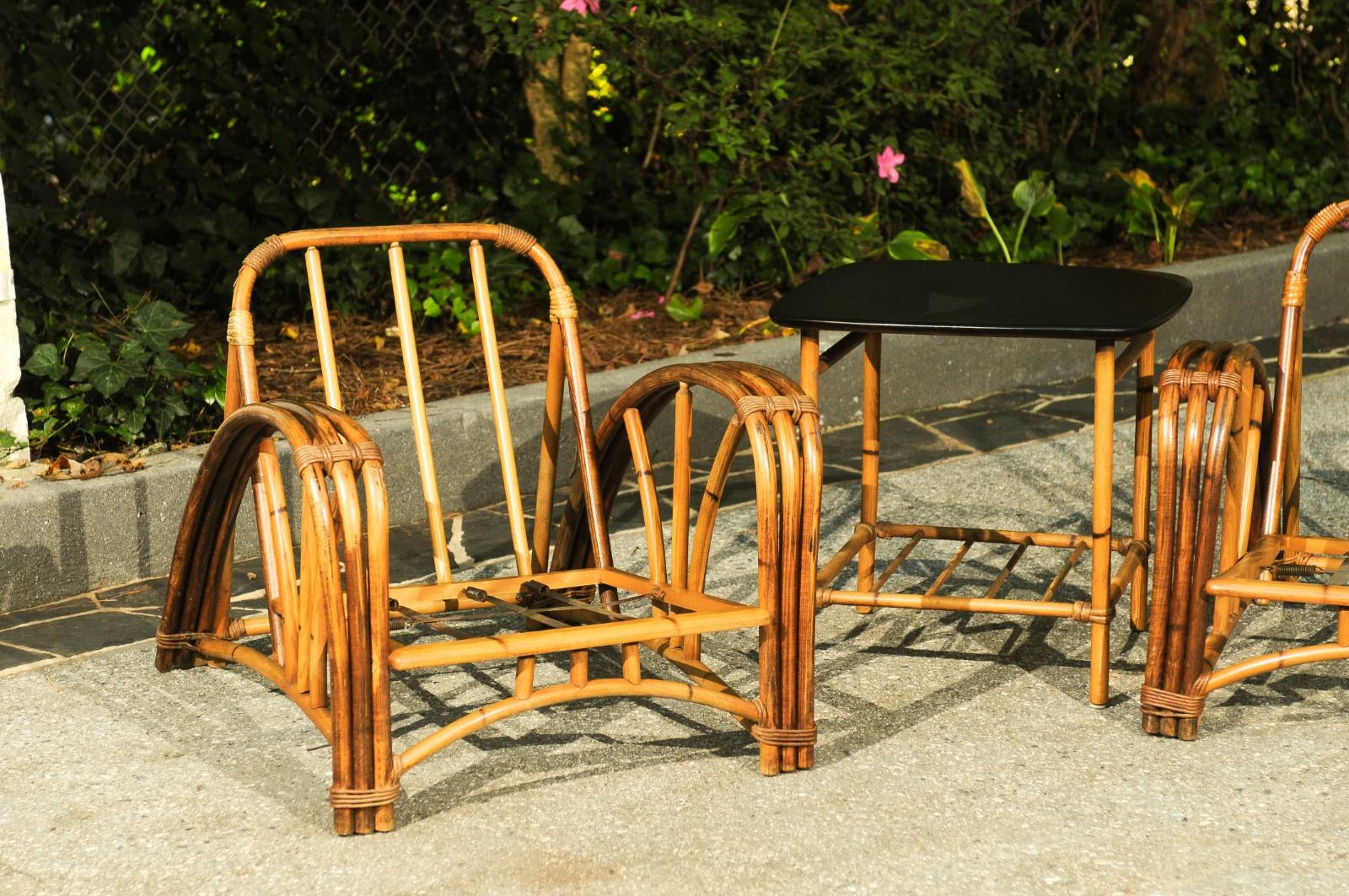 American Extraordinary Restored Art Deco Seating Set by Heywood-Wakefield, circa 1935 For Sale