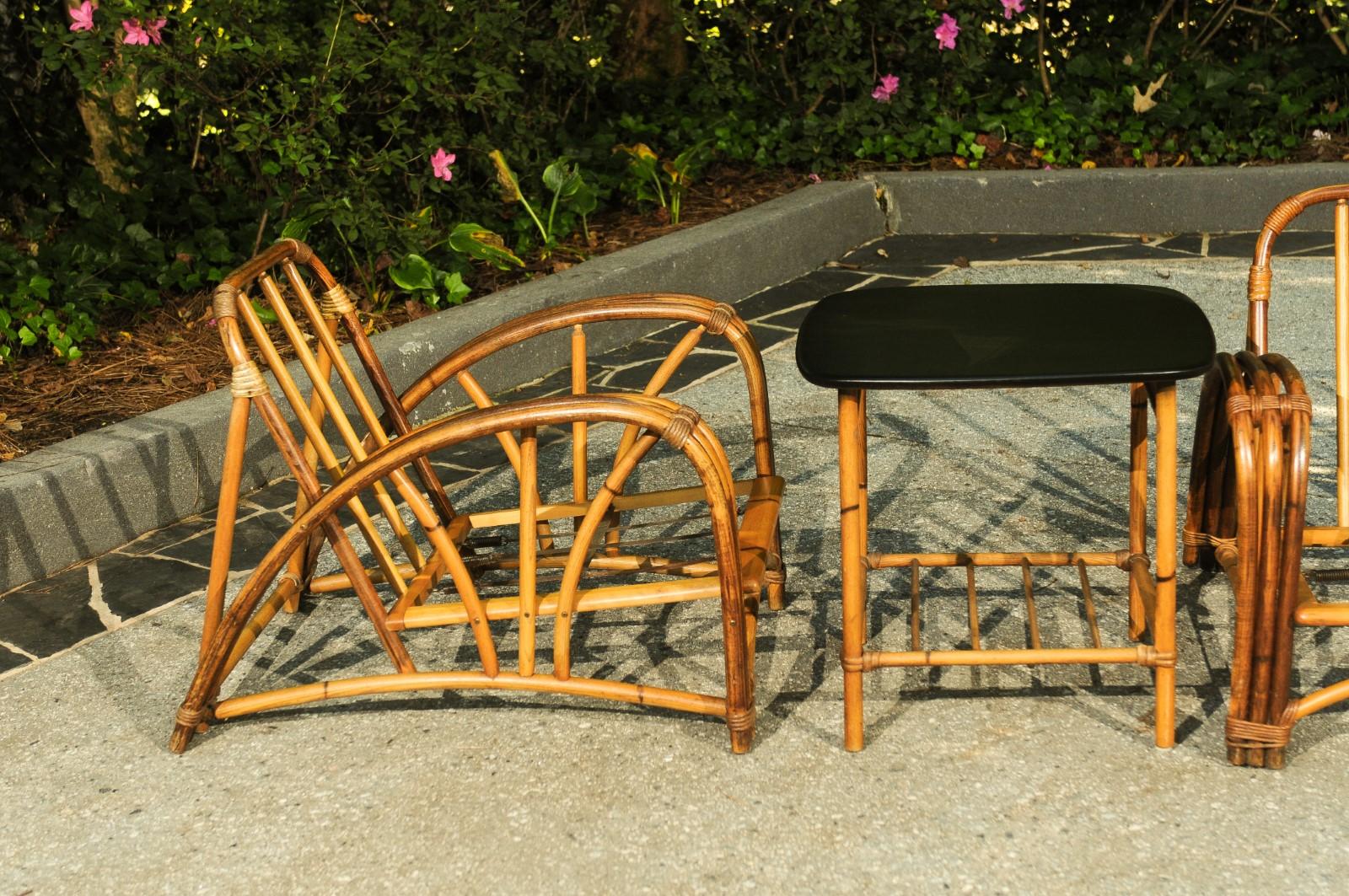Extraordinary Restored Art Deco Seating Set by Heywood-Wakefield, circa 1935 For Sale 1