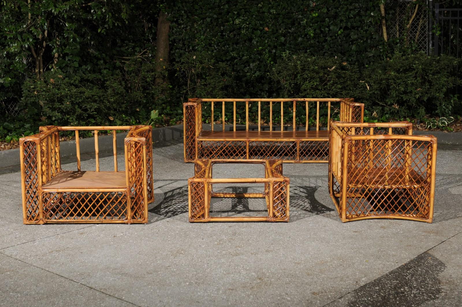 Fin du 20e siècle Extraordinaire ensemble de sièges complet restauré par Vivai del Sud, Italie, vers 1976 en vente