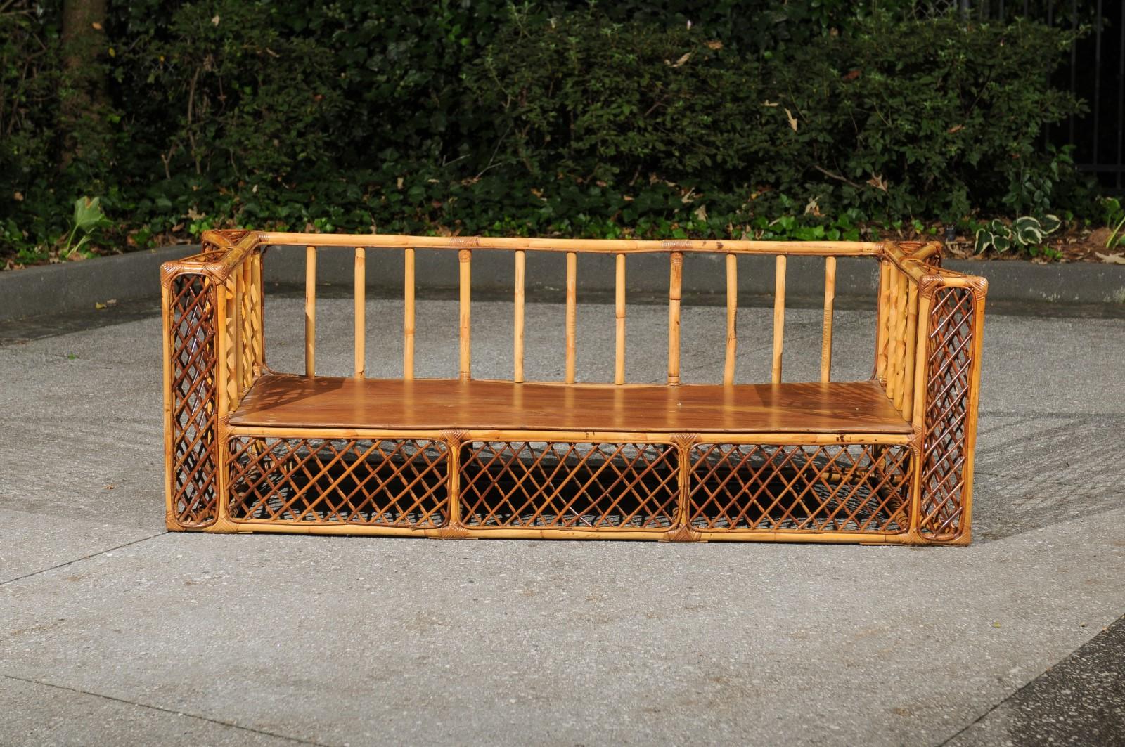 Canne Extraordinaire ensemble de sièges complet restauré par Vivai del Sud, Italie, vers 1976 en vente