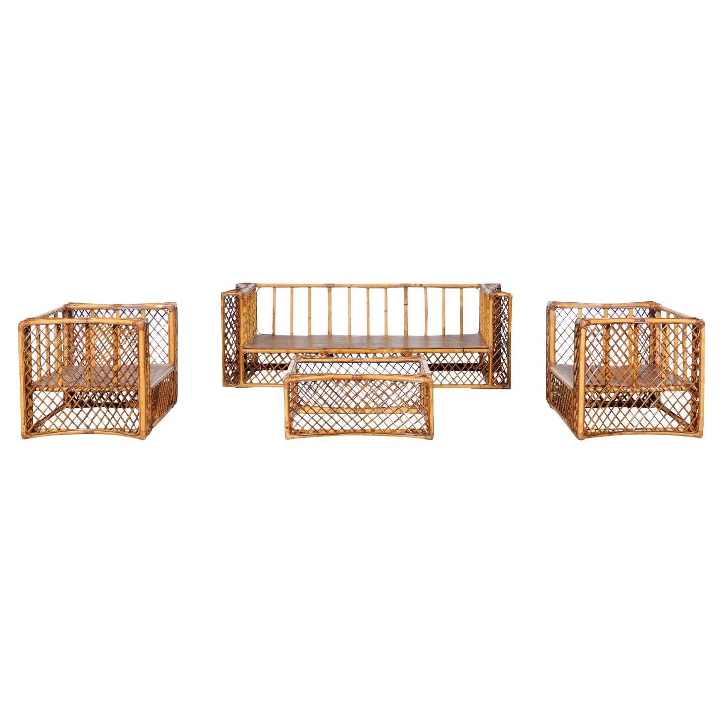 Extraordinary Restored Complete Seating Set by Vivai del Sud, Italy, circa 1976