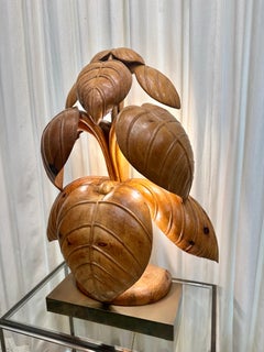 Extraordinary Rhubarb Leaf Sculpture Lamp by Bartolozzi & Maioli
