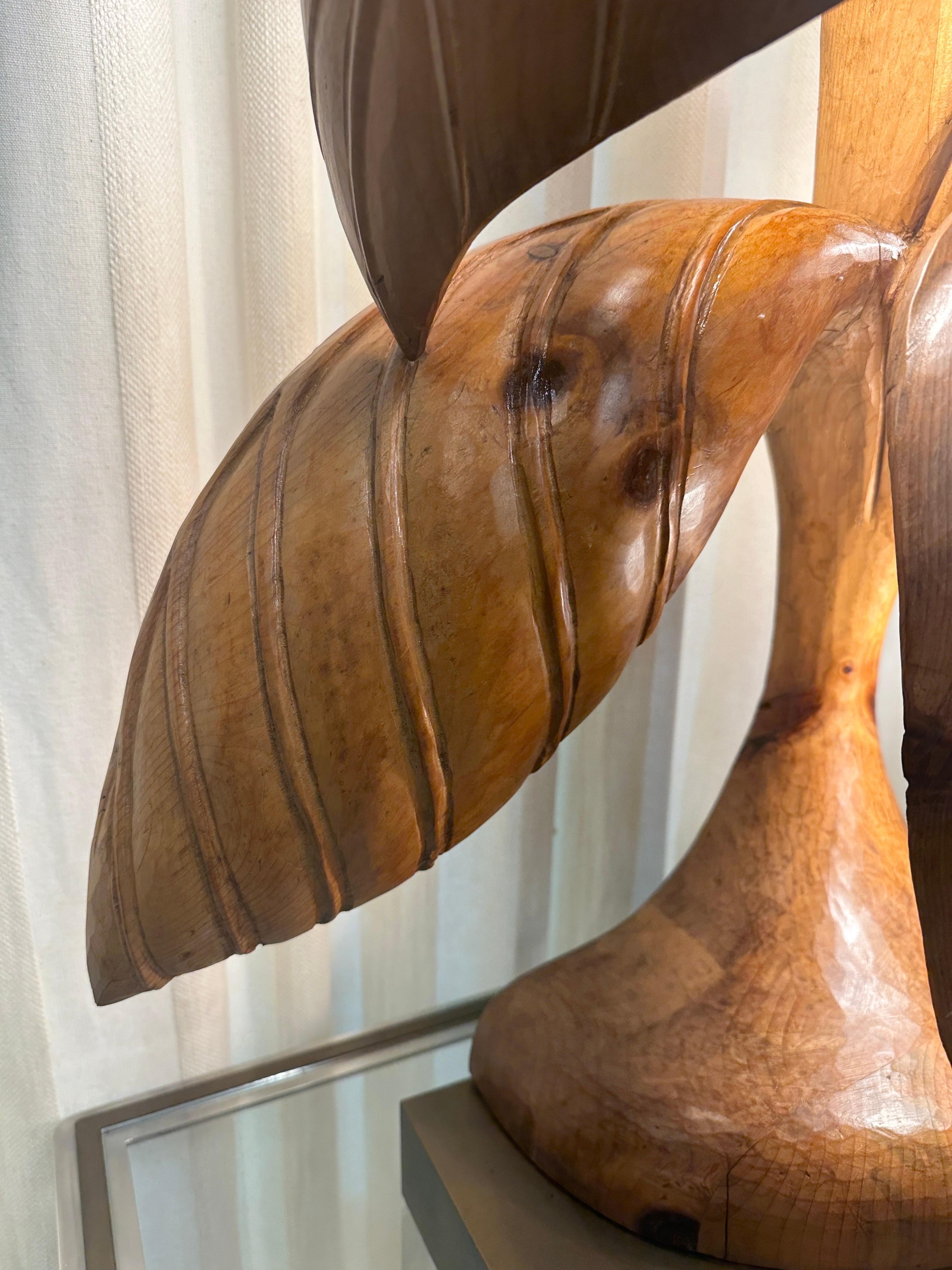 Extraordinary Rhubarb Leaf Sculpture Lamp by Bartolozzi & Maioli In Good Condition For Sale In East Hampton, NY