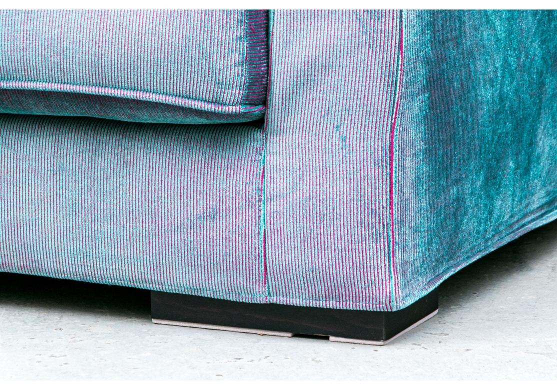 Extraordinary Roche Bobois Iridescent Tuxedo Style Sofa 4