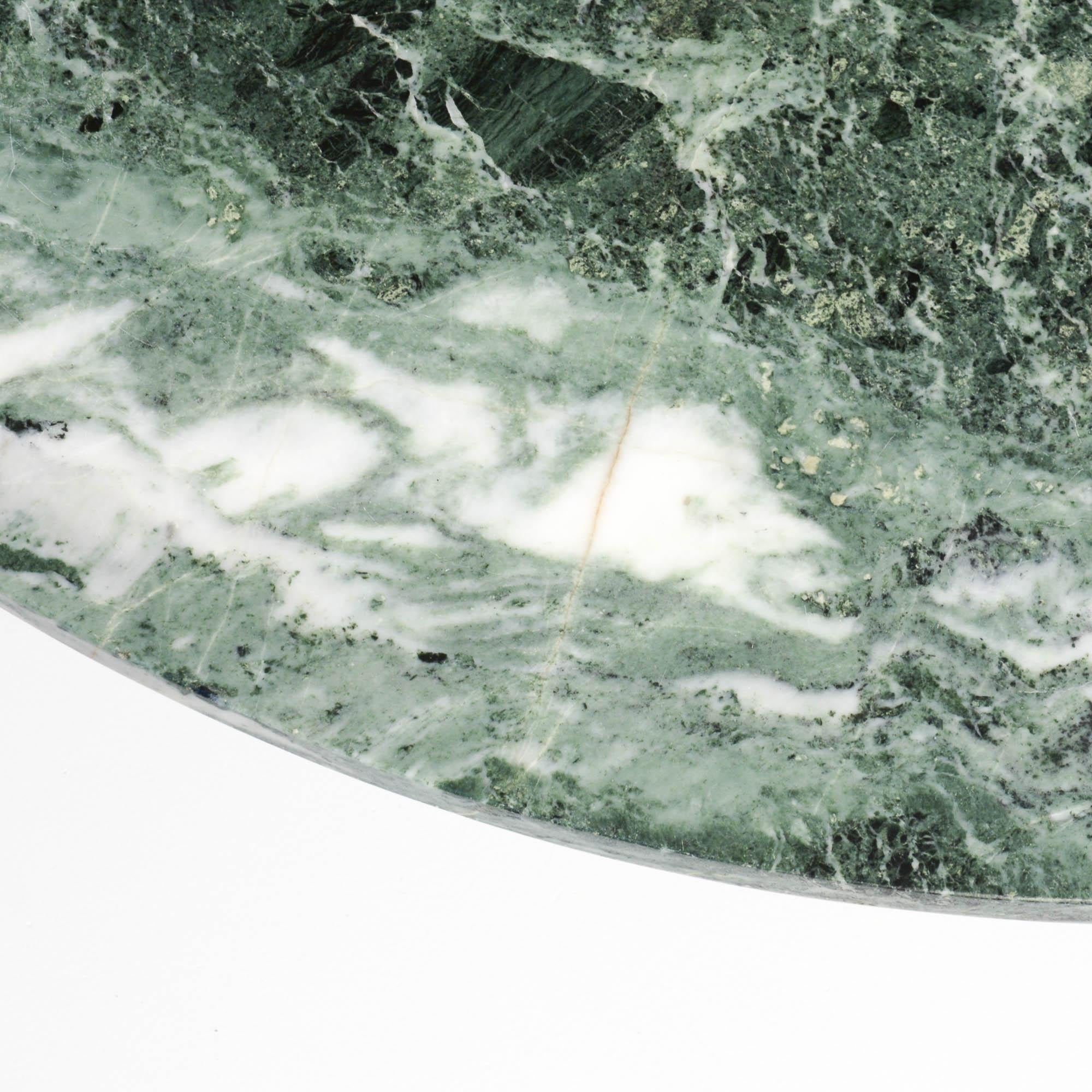 Extraordinary Round Green Marble Coffee Table In Good Condition In Vlimmeren, BE