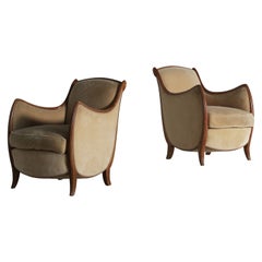 Extraordinary Sculptural Art Deco Chairs, France, 1920s - COM reupholstery