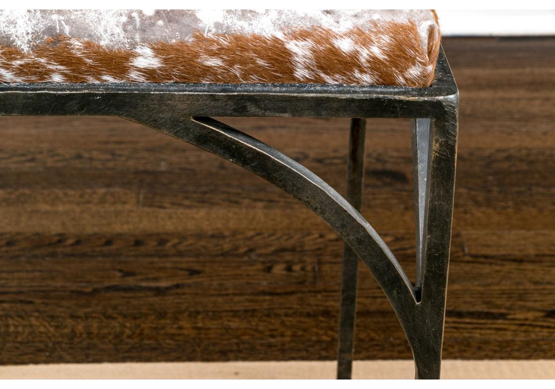 Extraordinaire ensemble de 12 chaises de salle à manger à dossier à lattes en bronze de Victoria Hagen en vente 6
