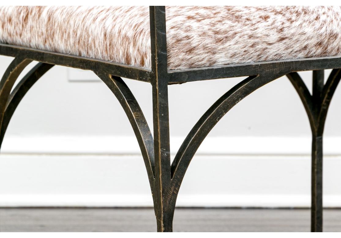 XXIe siècle et contemporain Extraordinaire ensemble de 12 chaises de salle à manger à dossier à lattes en bronze de Victoria Hagen en vente
