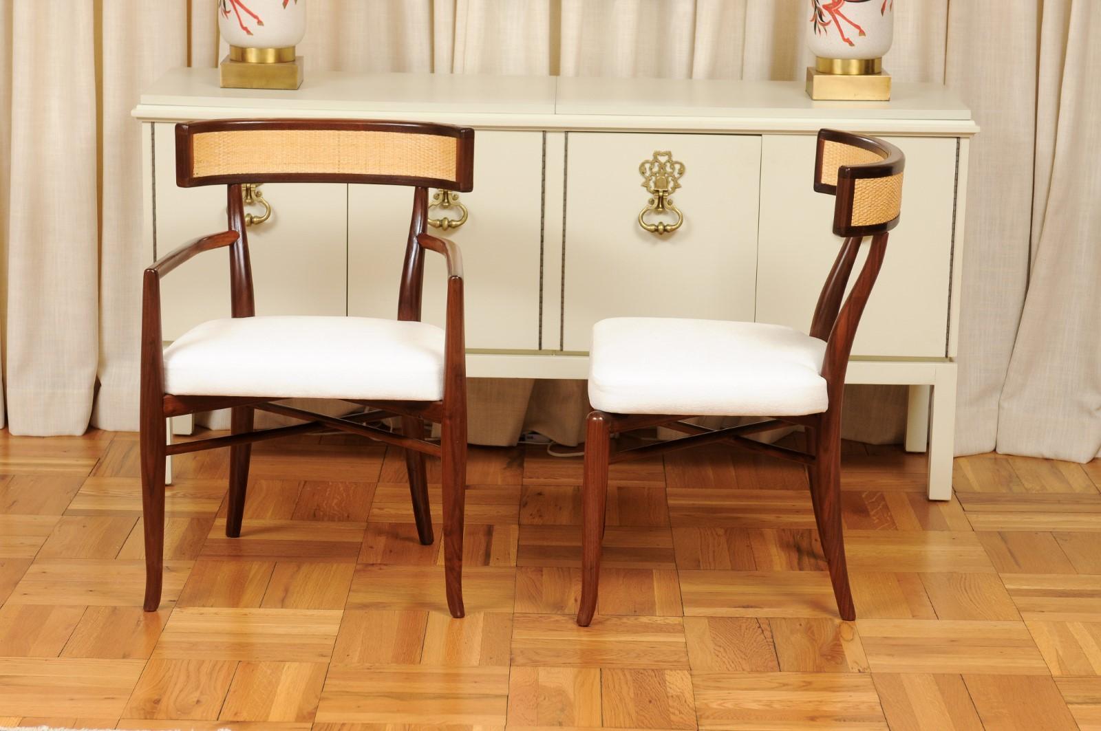 Extraordinary Set of 12 Klismos Chairs by Robsjohn-Gibbings, Custom Cane Back For Sale 7
