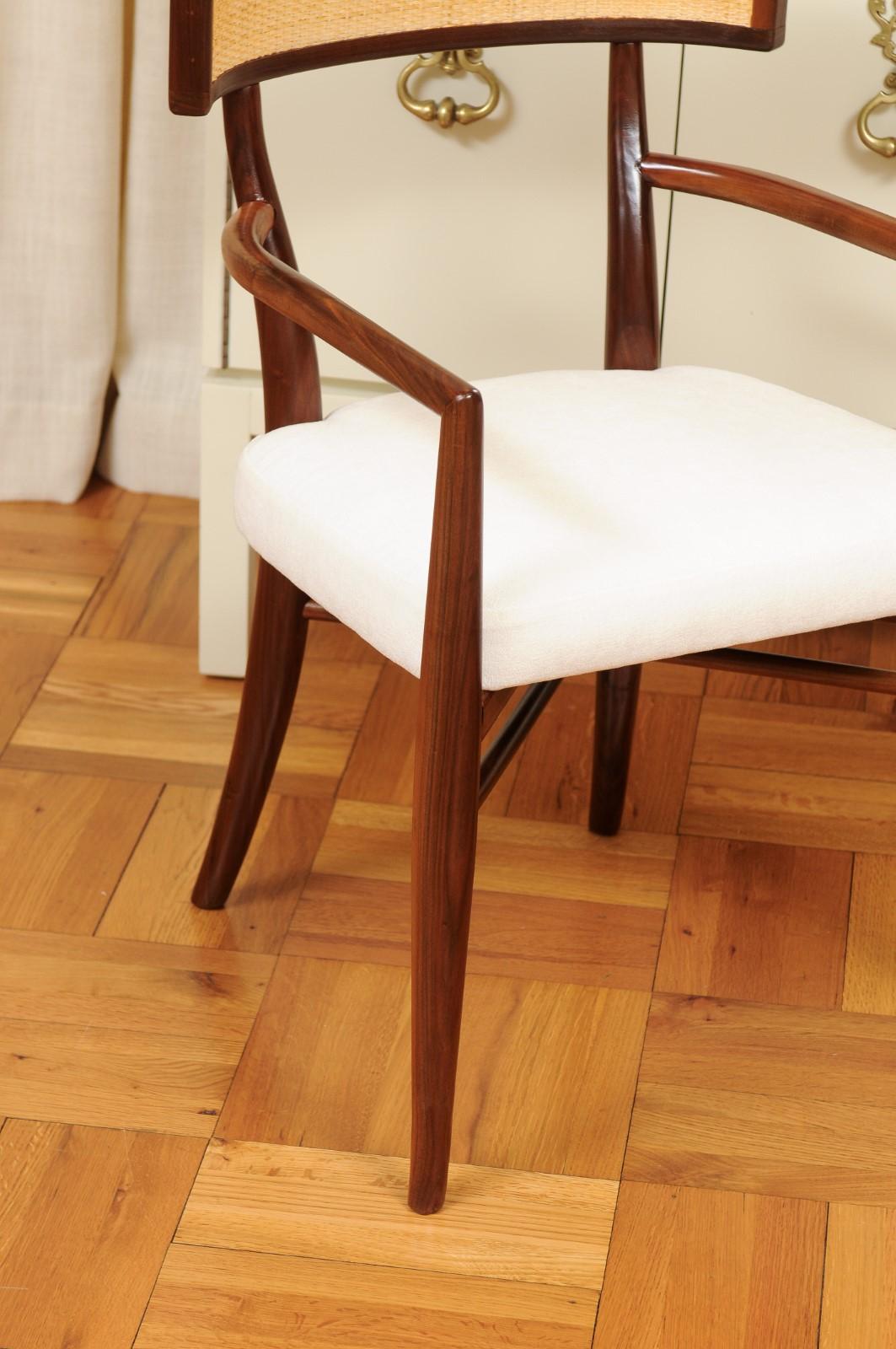 Extraordinary Set of 12 Klismos Chairs by Robsjohn-Gibbings, Custom Cane Back For Sale 9