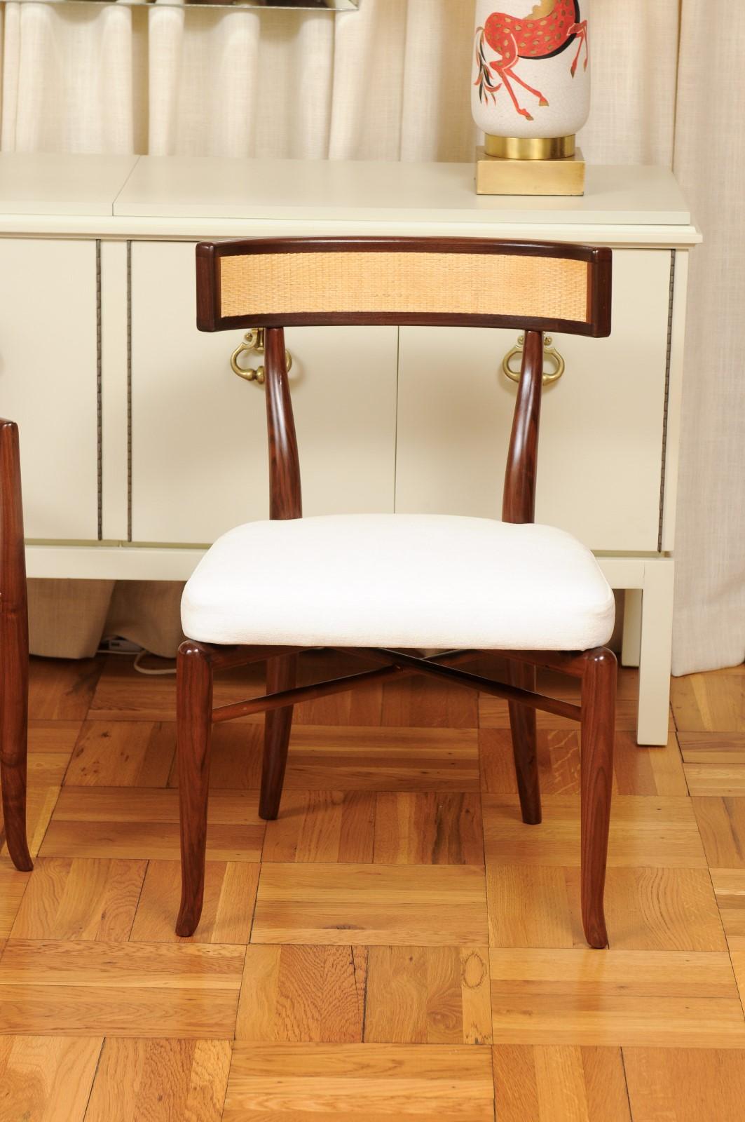 Extraordinary Set of 12 Klismos Chairs by Robsjohn-Gibbings, Custom Cane Back In Excellent Condition For Sale In Atlanta, GA