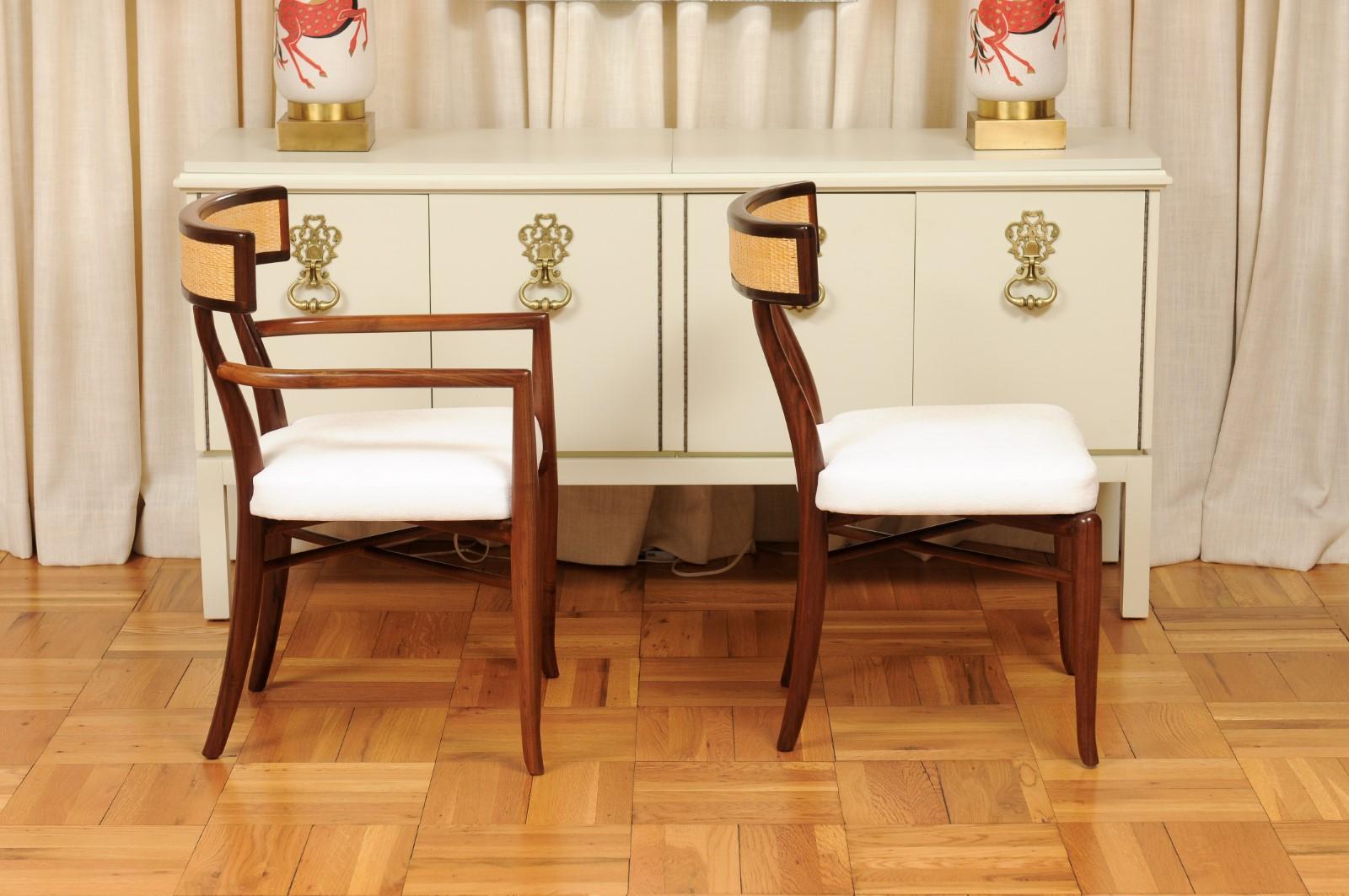 Extraordinary Set of 12 Klismos Chairs by Robsjohn-Gibbings, Custom Cane Back For Sale 2