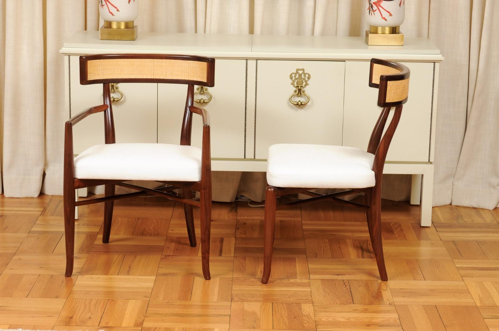 Extraordinary Set of 14 Klismos Chairs by Robsjohn-Gibbings, Custom Cane Back For Sale 5
