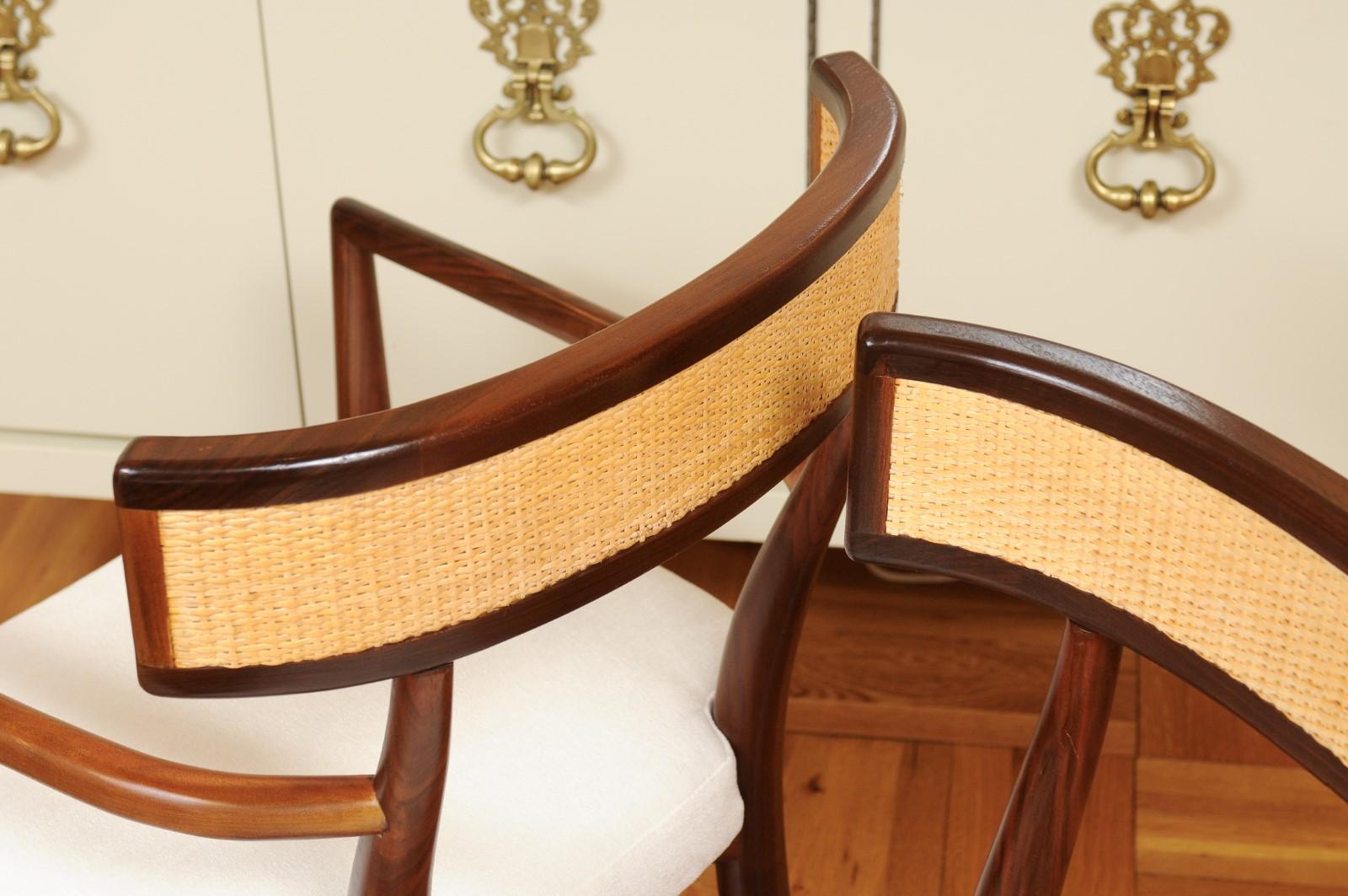 Extraordinary Set of 14 Klismos Chairs by Robsjohn-Gibbings, Custom Cane Back For Sale 8