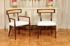 Extraordinary Set of 14 Klismos Chairs by Robsjohn-Gibbings, Custom Cane Back