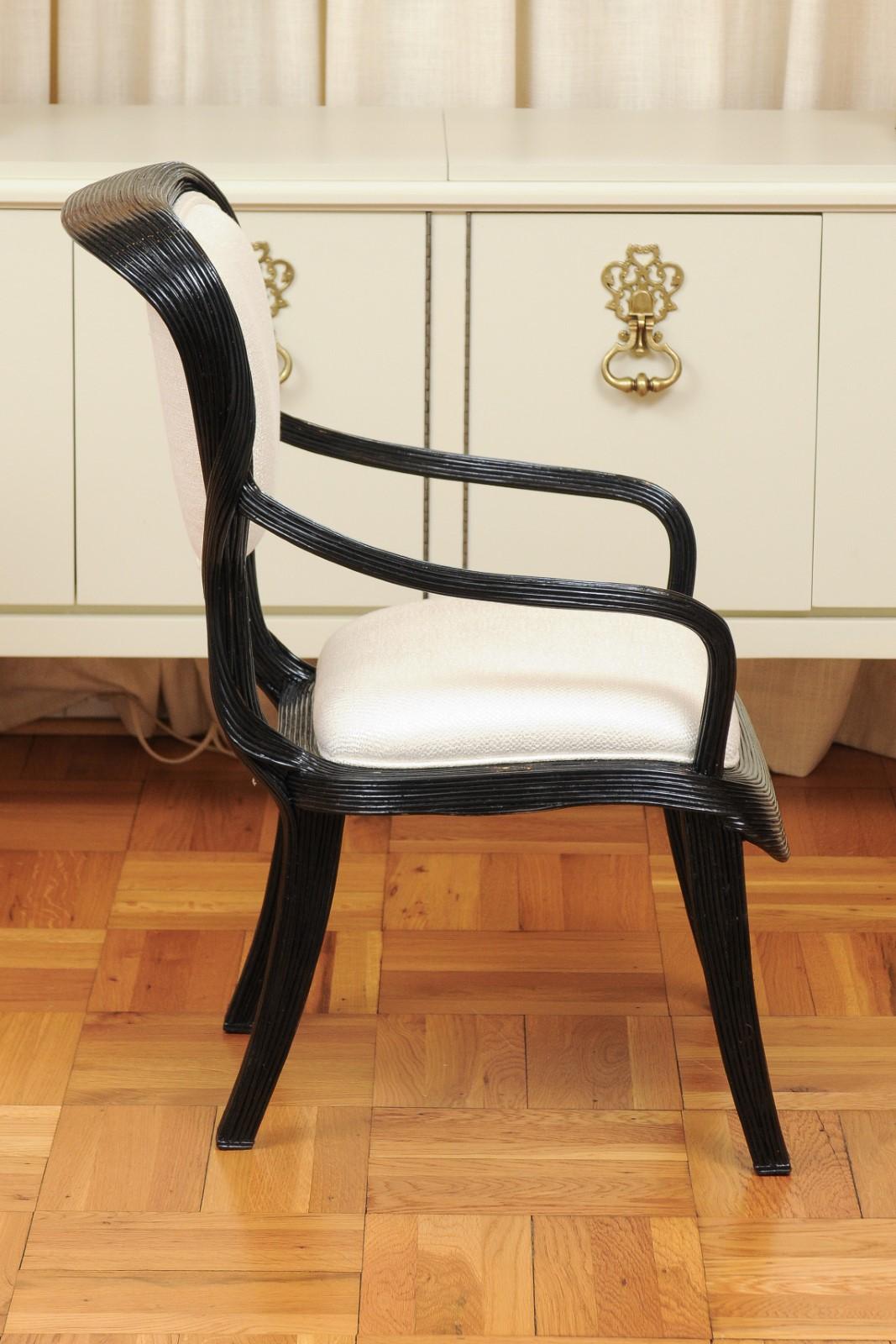 Extraordinary Set of 8 Trompe L'oiel Dining Chairs by Betty Cobonpue, circa 1980 For Sale 5