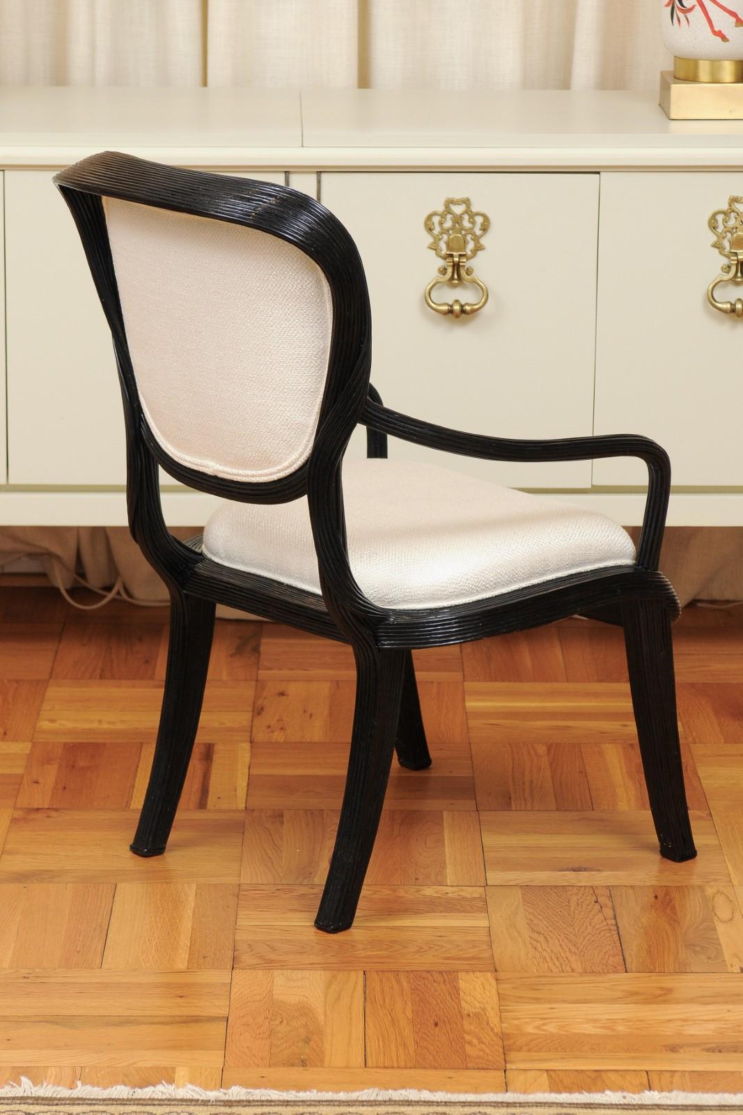 Extraordinary Set of 8 Trompe L'oiel Dining Chairs by Betty Cobonpue, circa 1980 For Sale 8
