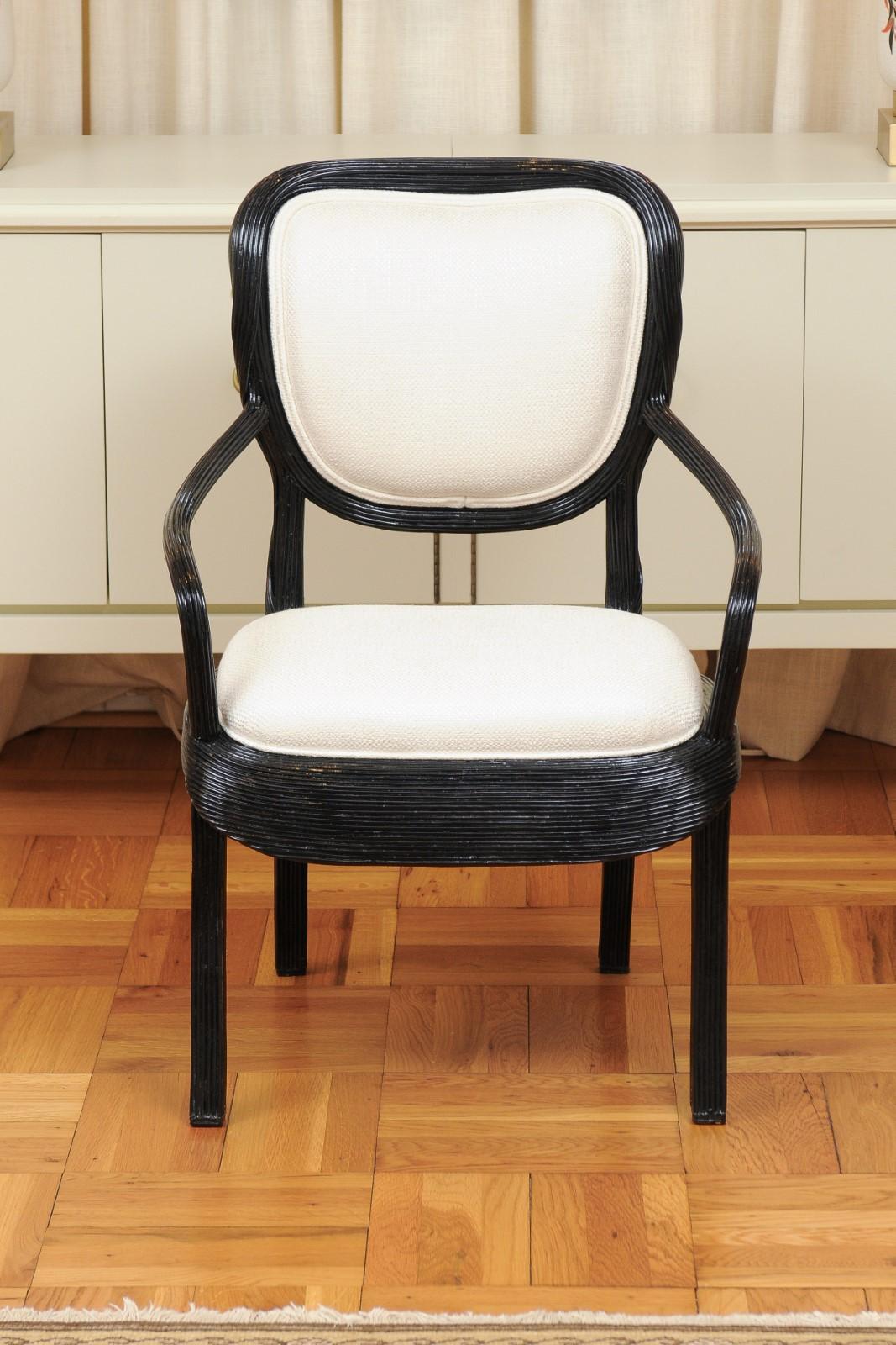 Extraordinary Set of 8 Trompe L'oiel Dining Chairs by Betty Cobonpue, circa 1980 For Sale 2