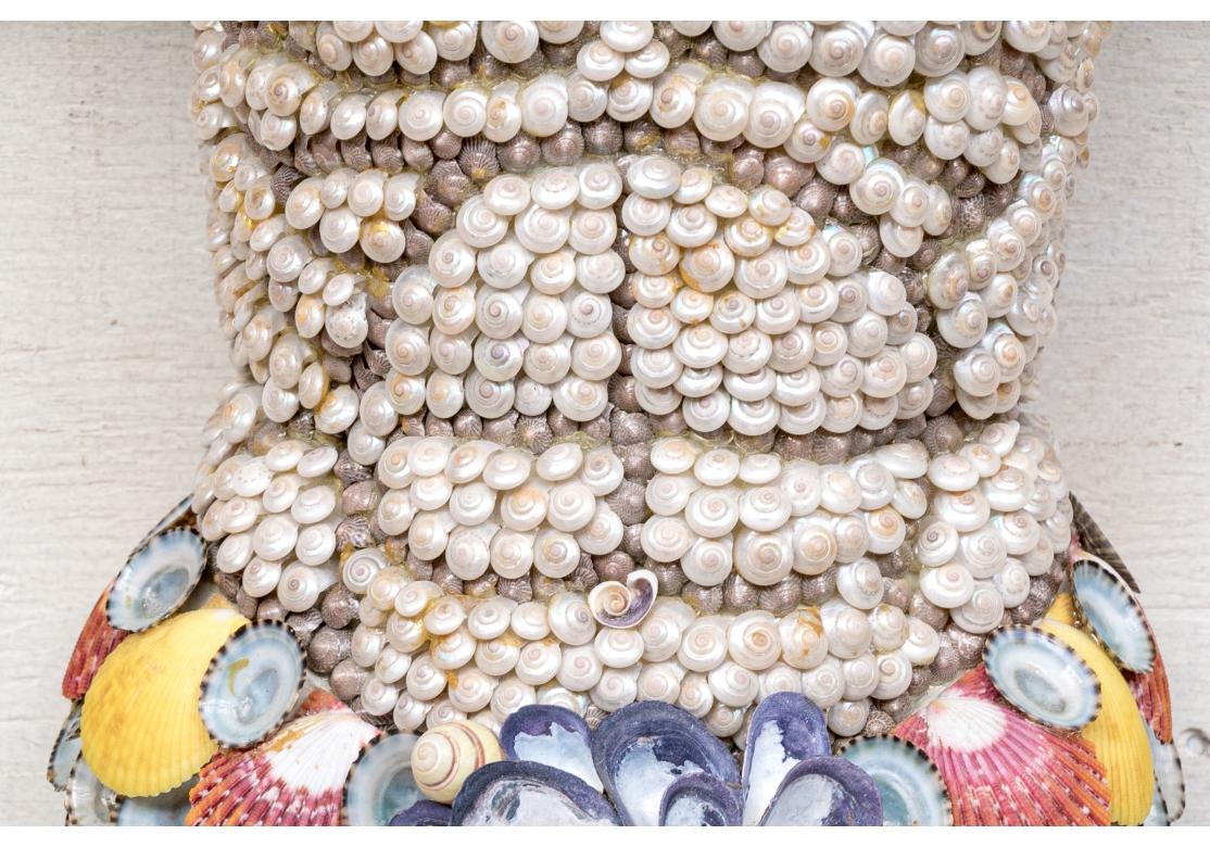 Renaissance Extraordinary Shell Covered Neptune Figural Sculpture By Anne Jayson