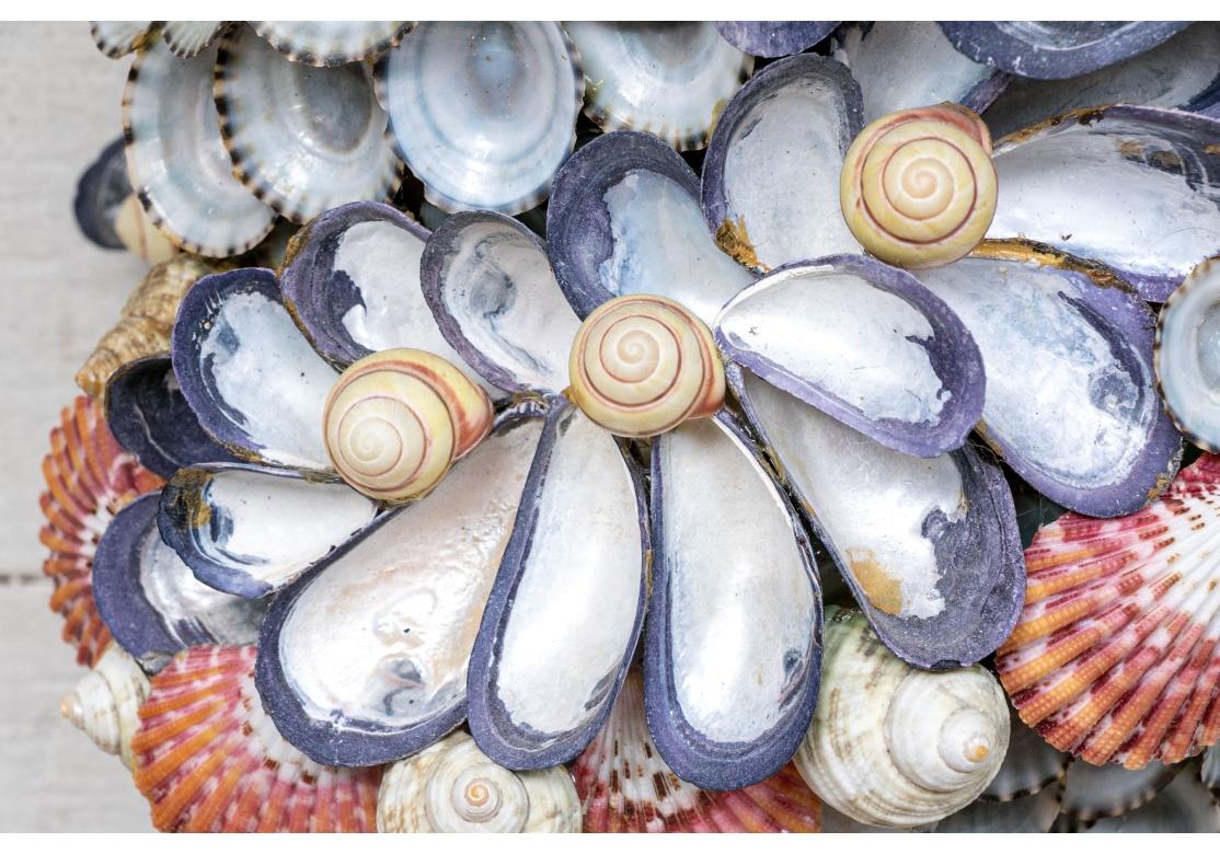 Extraordinary Shell Covered Neptune Figural Sculpture By Anne Jayson In Fair Condition In Bridgeport, CT