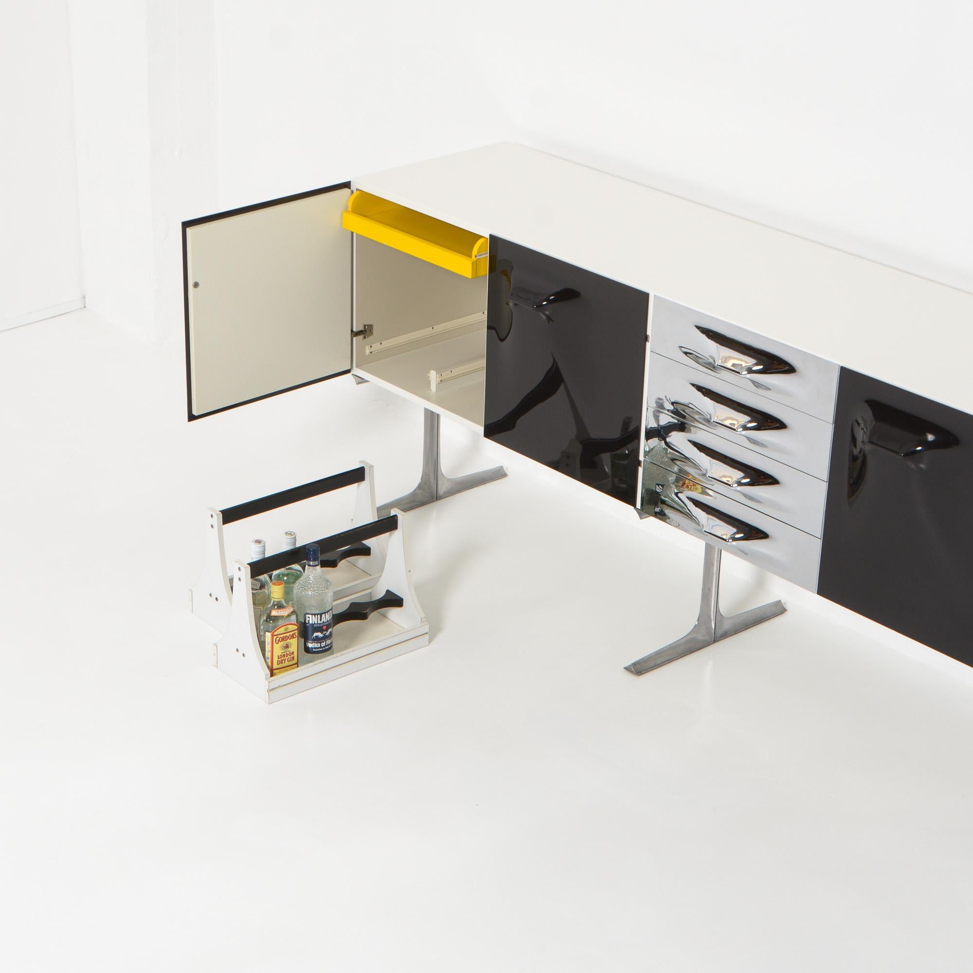 Aluminum Extraordinary Sideboard by Raymond Loewy for DF 2000