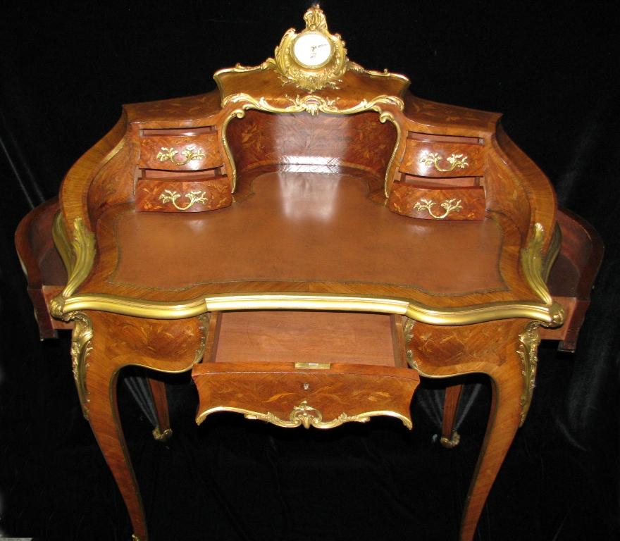 Extraordinary Signed Zwiener Ormolu Mounted Lady's Secretary In Good Condition For Sale In Cypress, CA