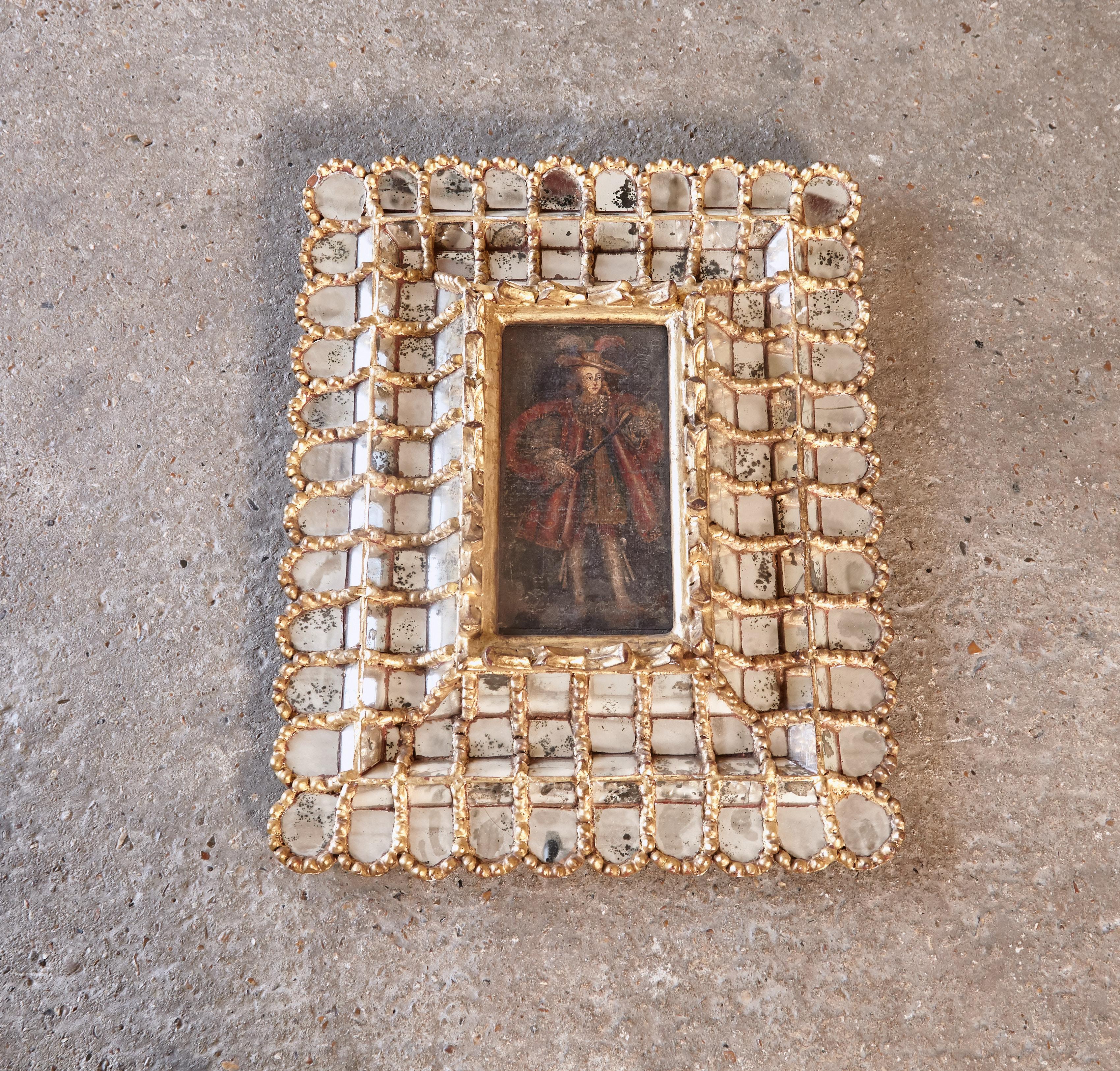 Giltwood Extraordinary Spanish Colonial Style Gilt Mirror Picture / Frame, Spain