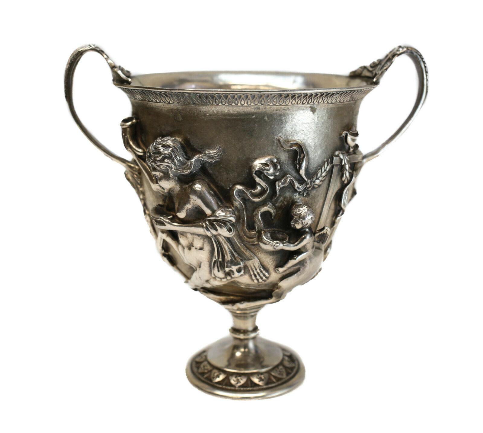 Extraordinary Sterling Silver Kantharos Cup of Pompeii by Mabuti for Buccellati For Sale 1