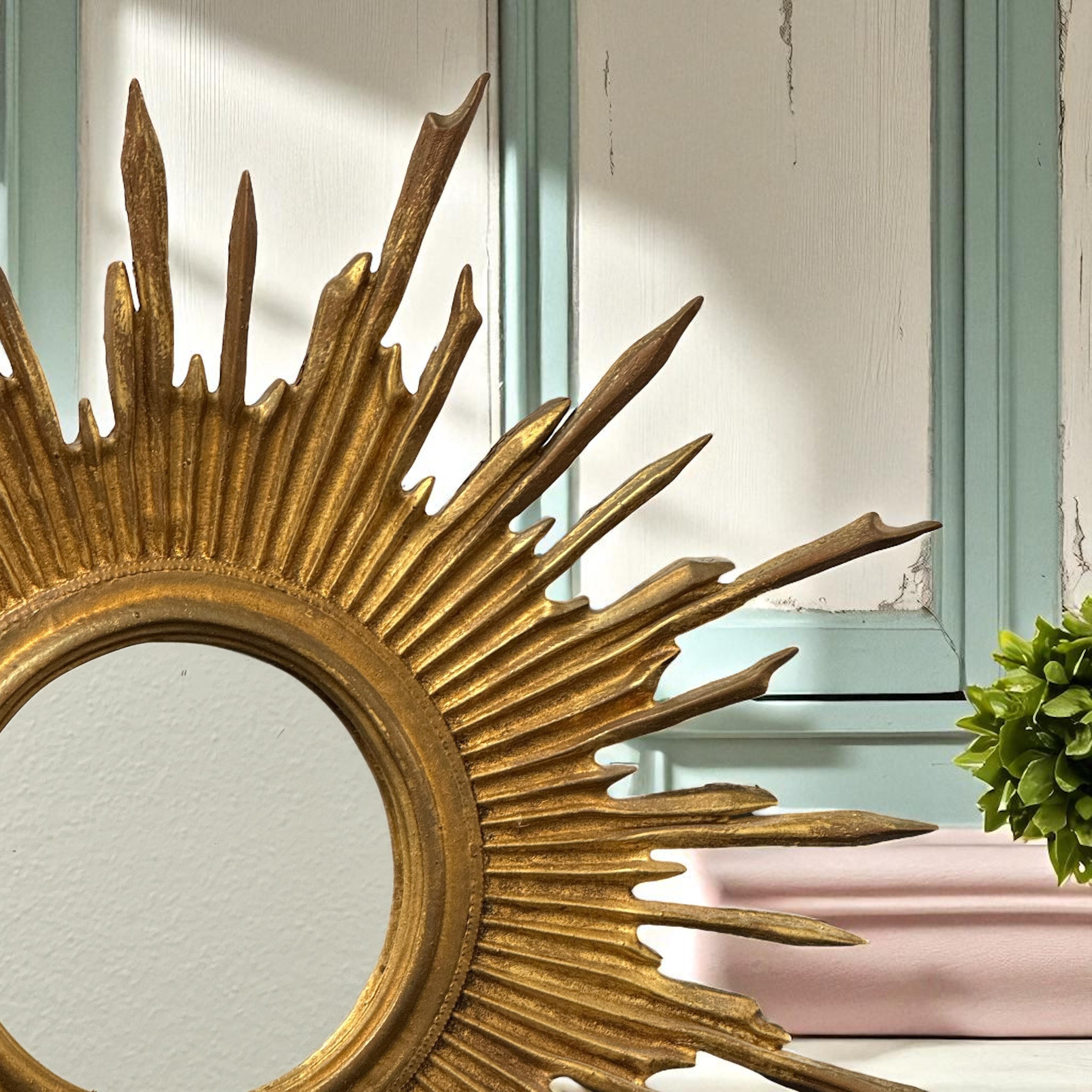 Außergewöhnliche Sunburst Starburst Spiegel Komposition, Deutschland, ca. 1960er Jahre im Angebot 9