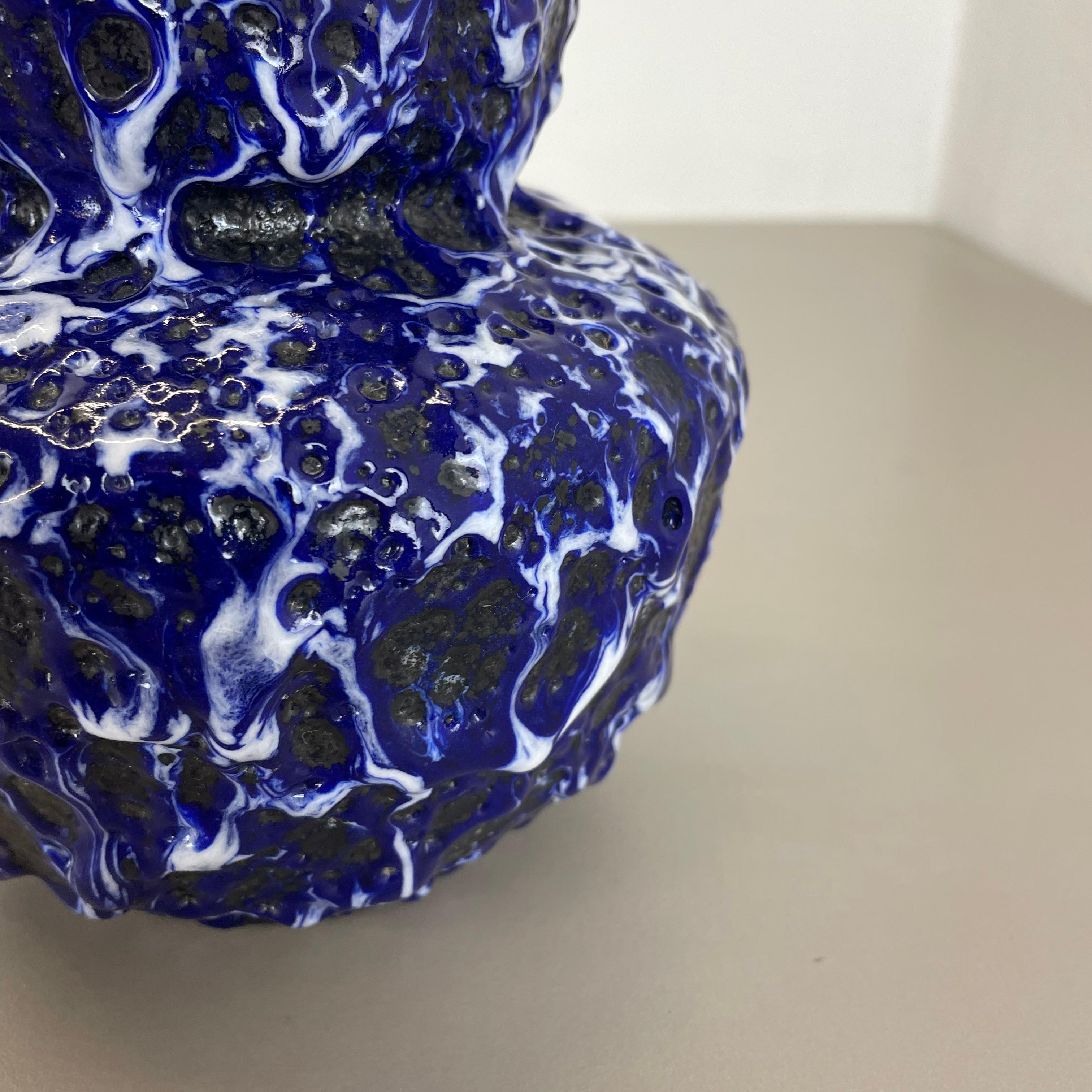 Extraordinary Superglaze Pottery Fat Lava Vase by Es Keramik, Germany, WGP 1960 For Sale 9