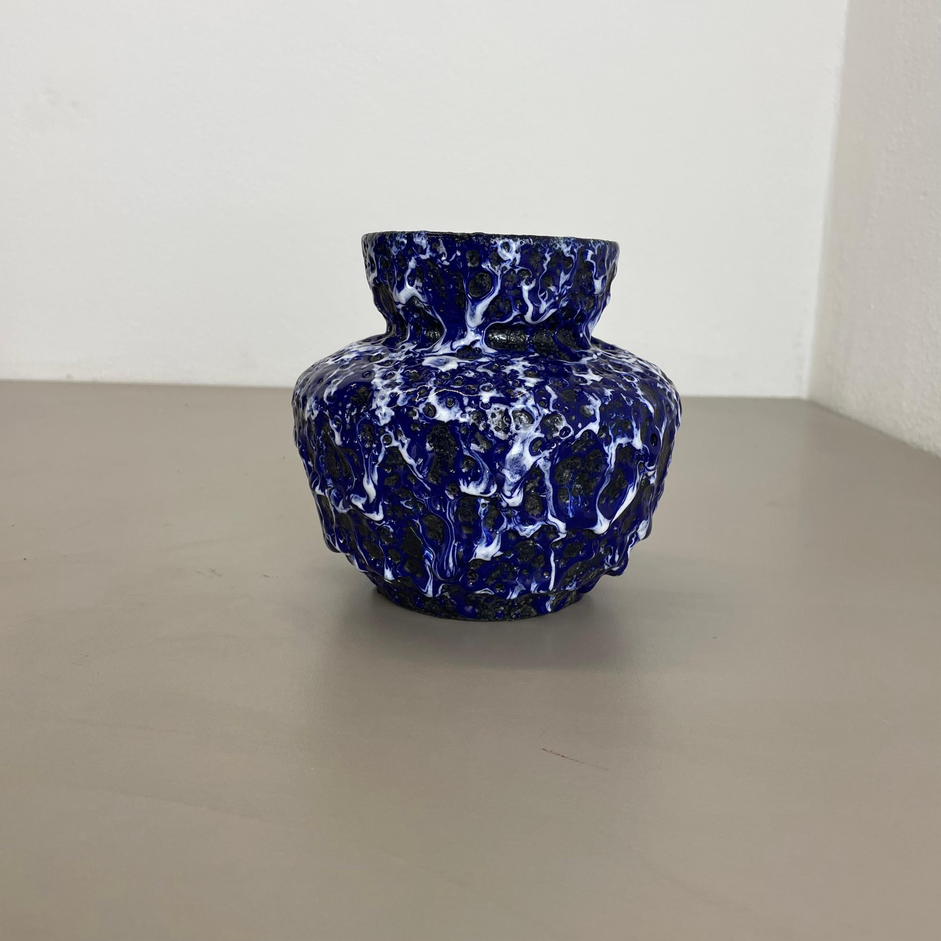 Mid-Century Modern Extraordinary Superglaze Pottery Fat Lava Vase by Es Keramik, Germany, WGP 1960 For Sale