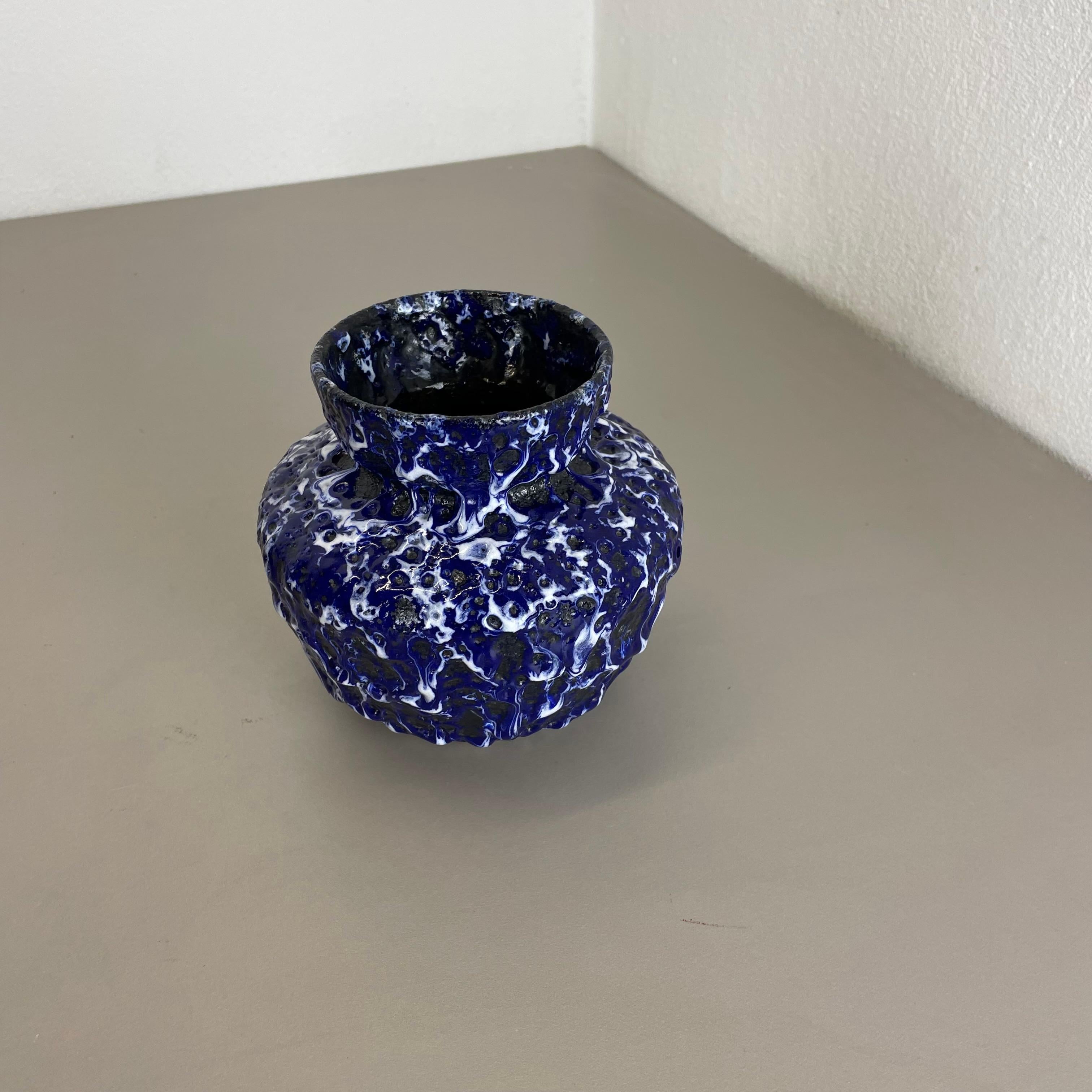 20th Century Extraordinary Superglaze Pottery Fat Lava Vase by Es Keramik, Germany, WGP 1960 For Sale