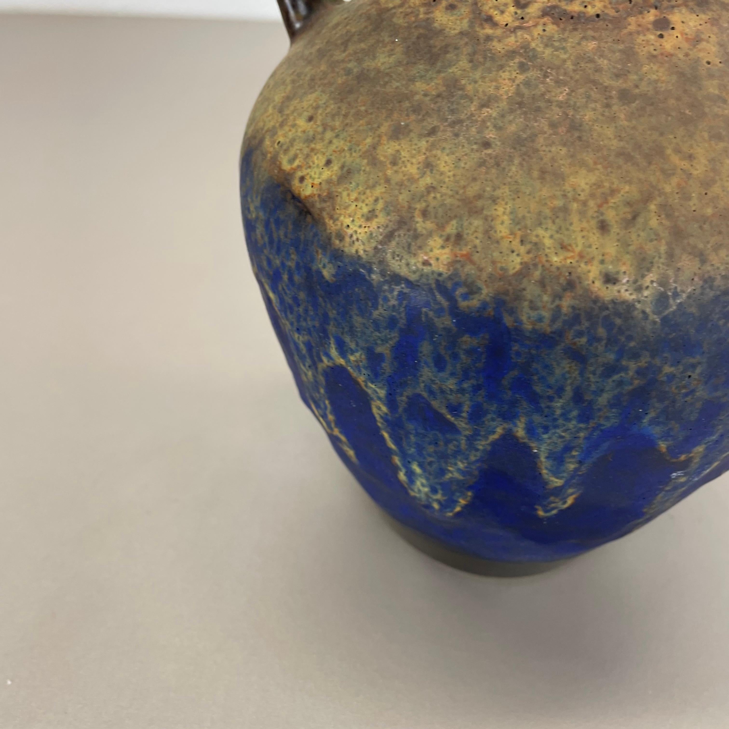 Extraordinary Superglaze Pottery Fat Lava Vase by Es Keramik, Germany, WGP 1970s For Sale 4