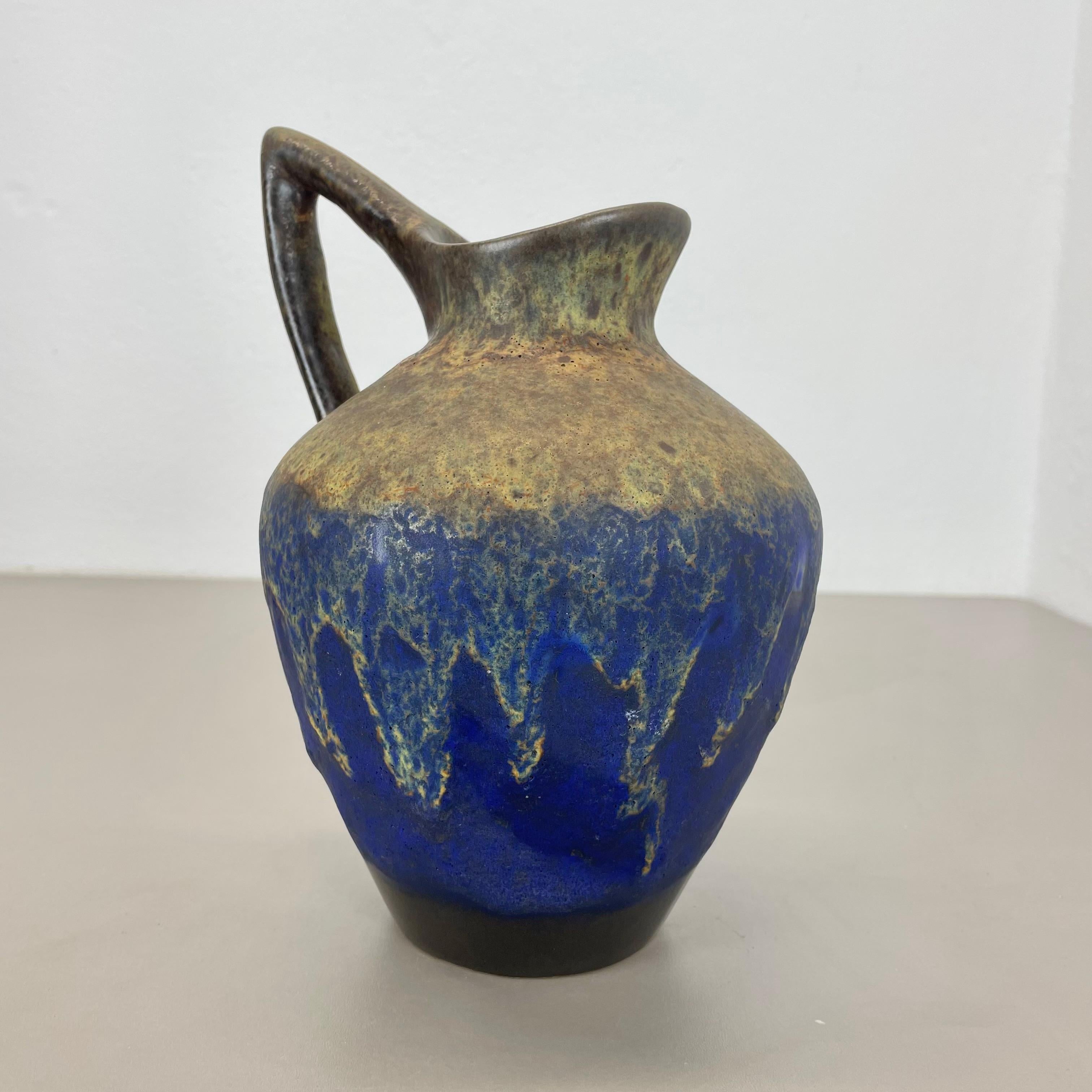 Extraordinary Superglaze Pottery Fat Lava Vase by Es Keramik, Germany, WGP 1970s For Sale 6