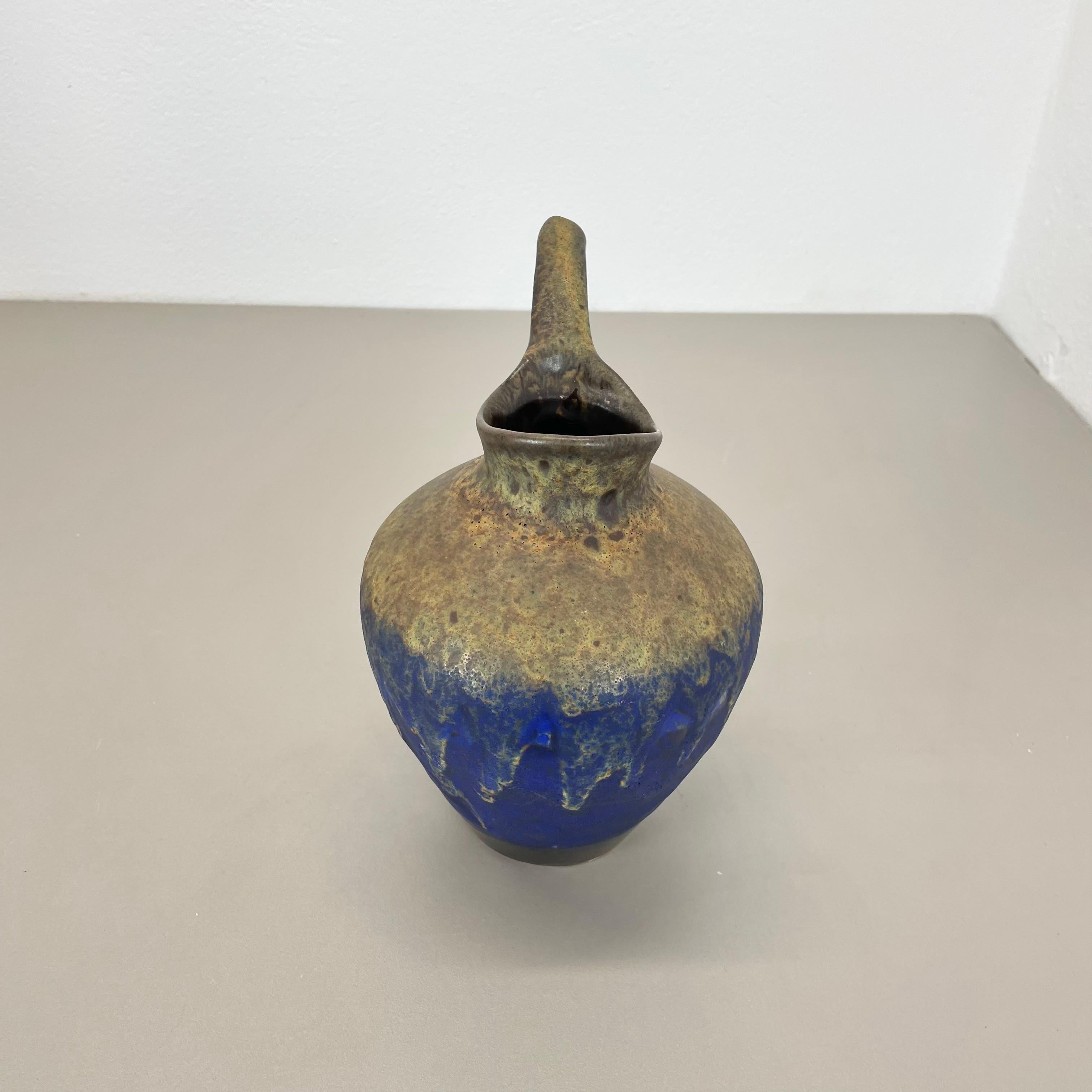 Extraordinary Superglaze Pottery Fat Lava Vase by Es Keramik, Germany, WGP 1970s For Sale 7