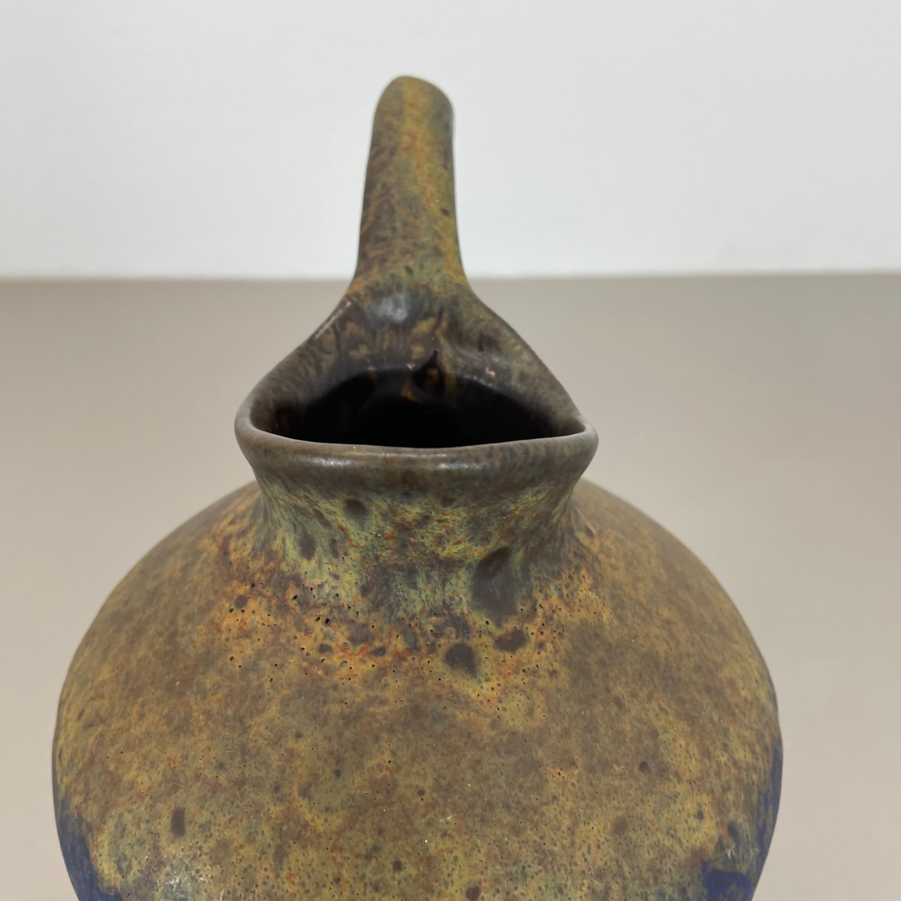 Extraordinary Superglaze Pottery Fat Lava Vase by Es Keramik, Germany, WGP 1970s For Sale 8