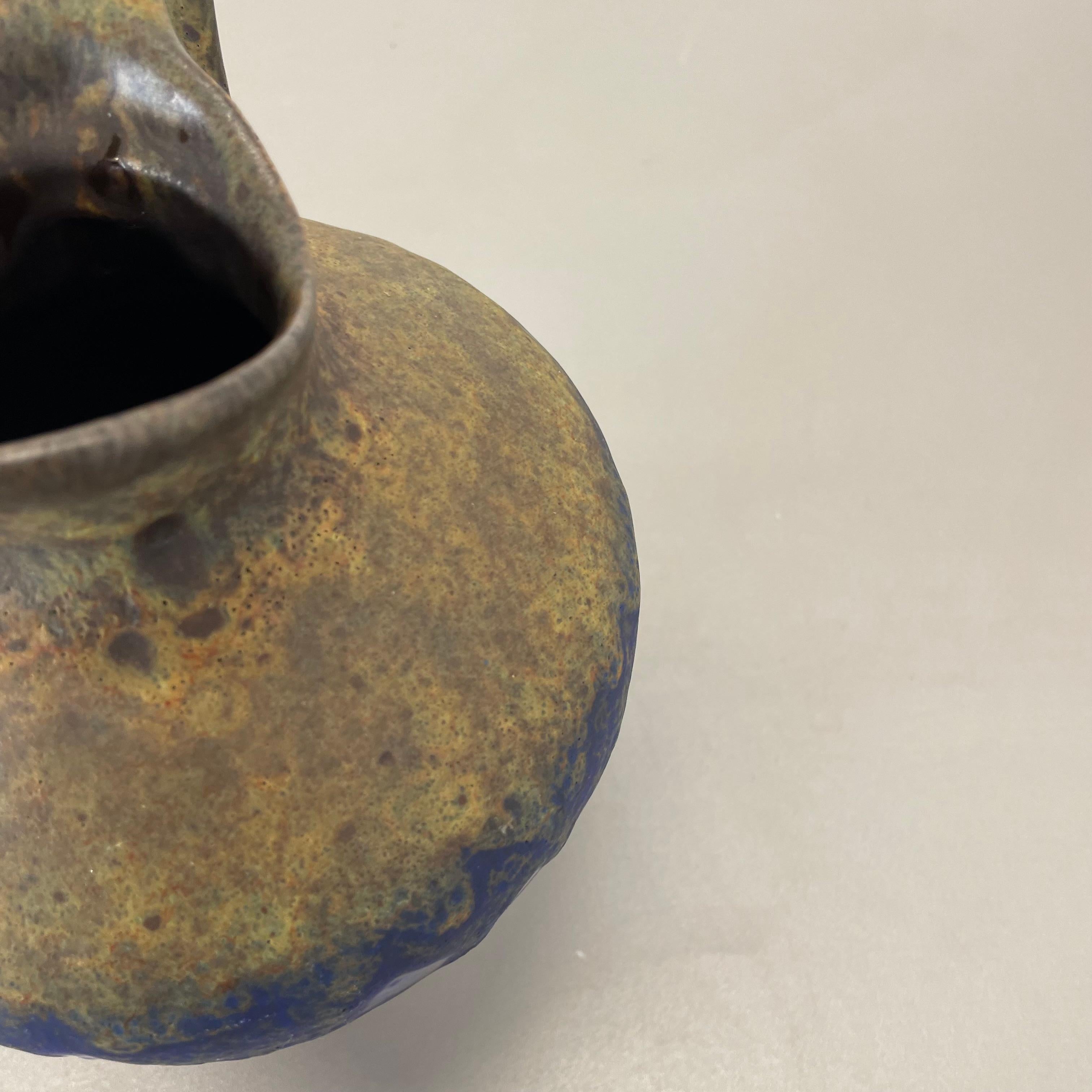 Extraordinary Superglaze Pottery Fat Lava Vase by Es Keramik, Germany, WGP 1970s For Sale 9