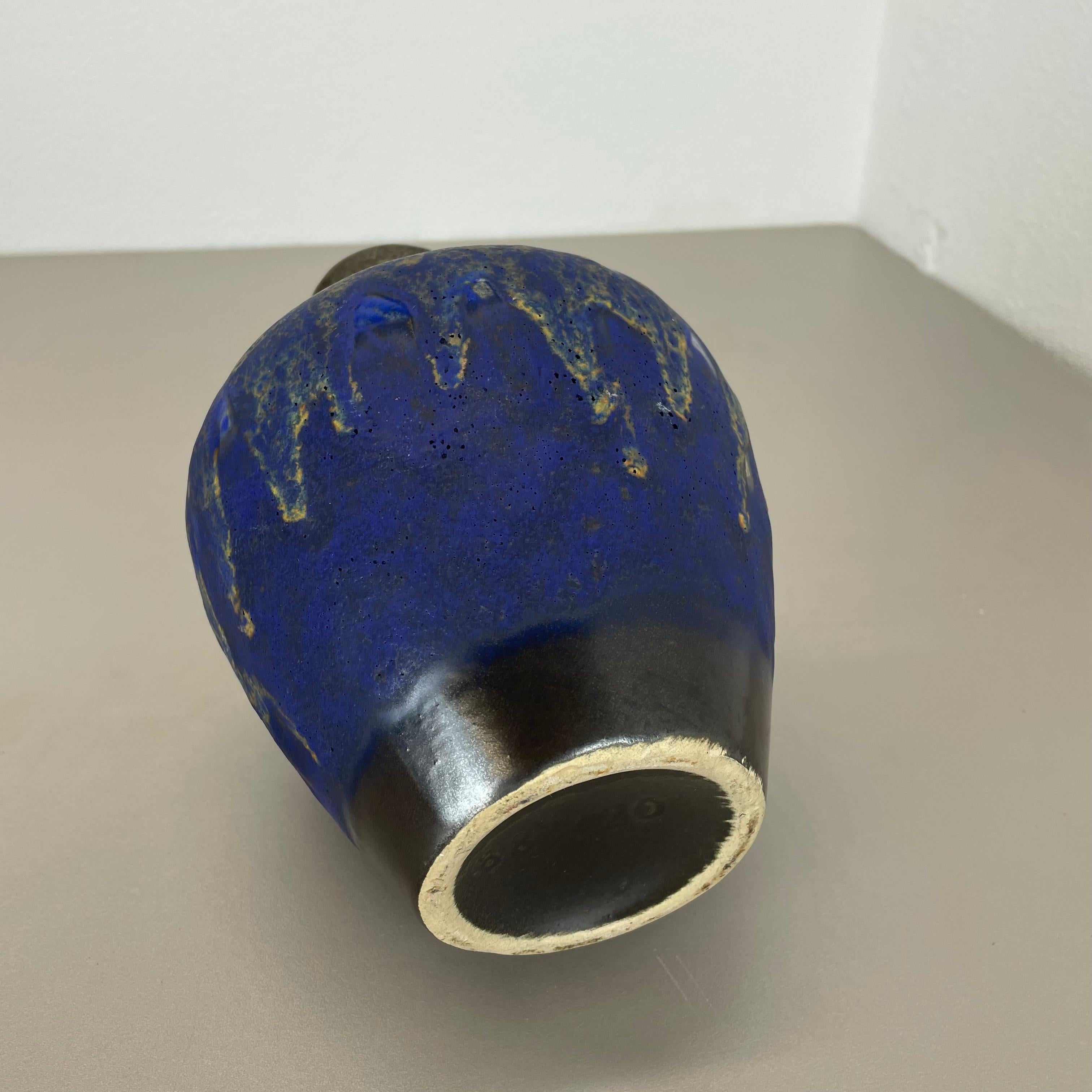 Extraordinary Superglaze Pottery Fat Lava Vase by Es Keramik, Germany, WGP 1970s For Sale 11