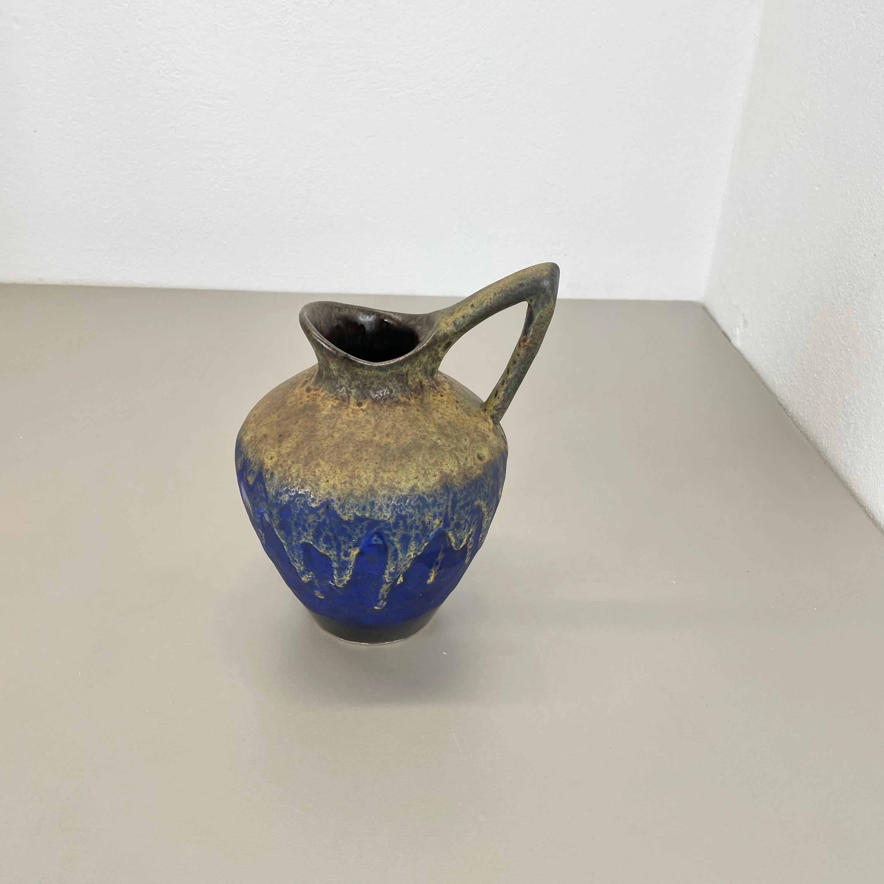 Mid-Century Modern Extraordinary Superglaze Pottery Fat Lava Vase by Es Keramik, Germany, WGP 1970s For Sale