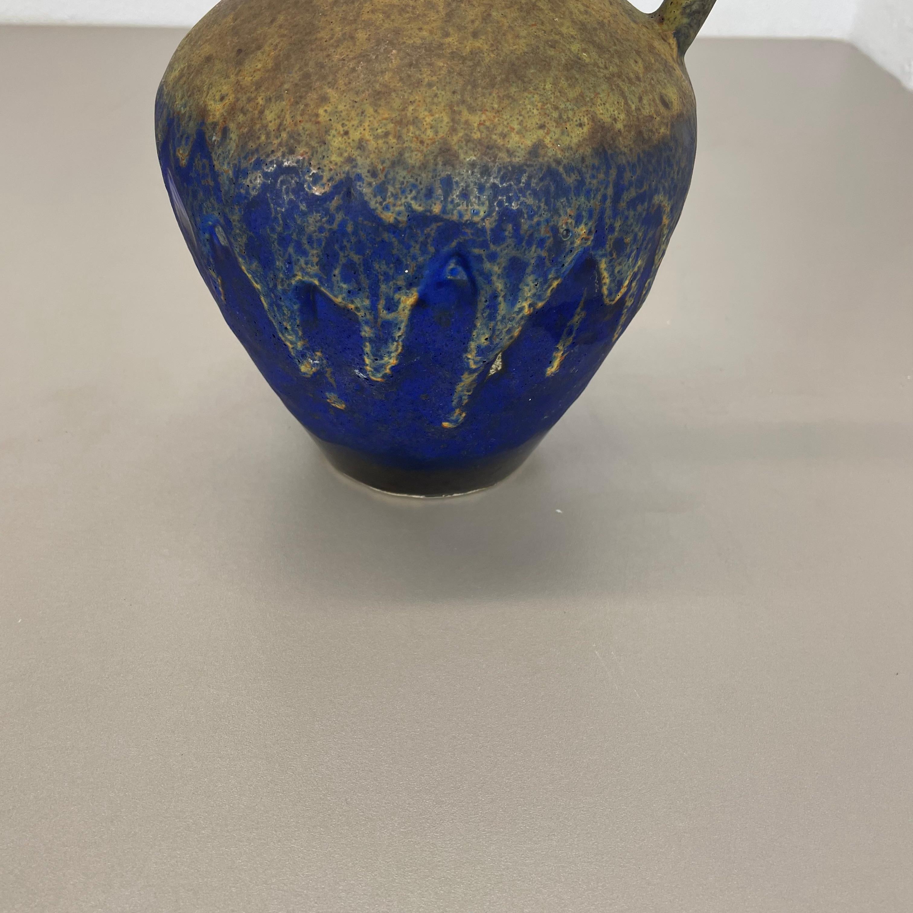 Extraordinary Superglaze Pottery Fat Lava Vase by Es Keramik, Germany, WGP 1970s In Good Condition For Sale In Kirchlengern, DE
