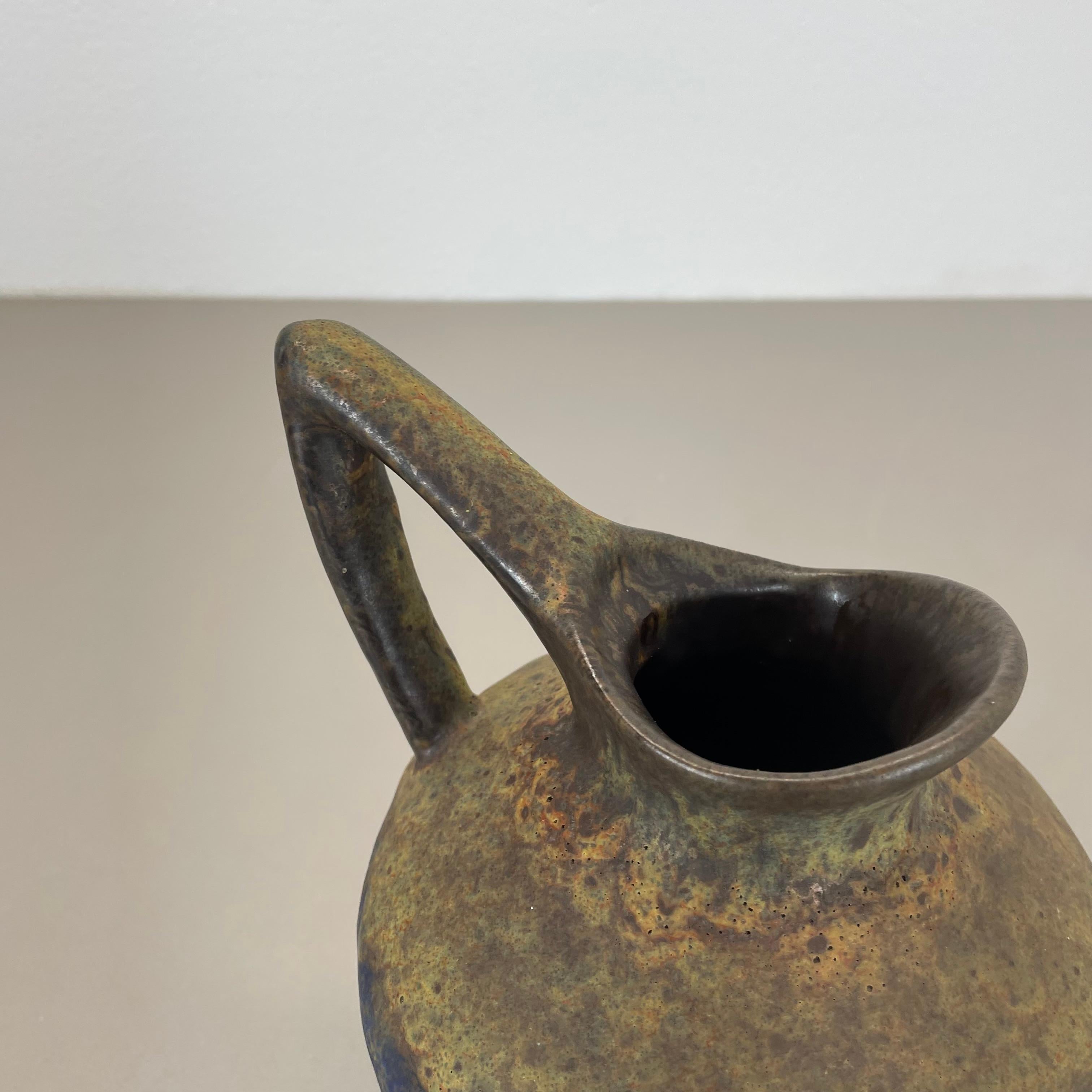 Extraordinary Superglaze Pottery Fat Lava Vase by Es Keramik, Germany, WGP 1970s For Sale 1