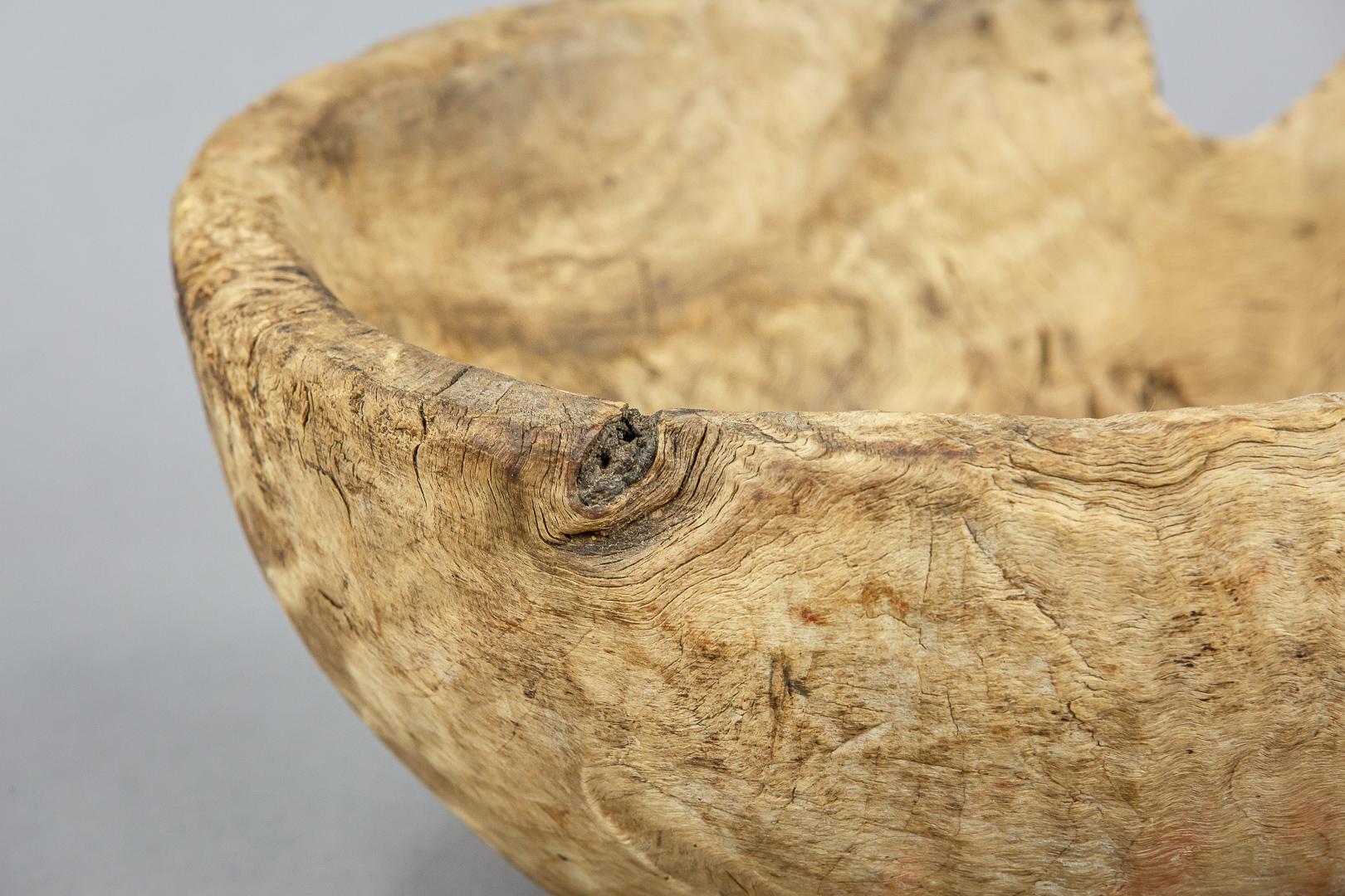 19th Century Extraordinary Swedish Burl Knot or Root Bowl For Sale