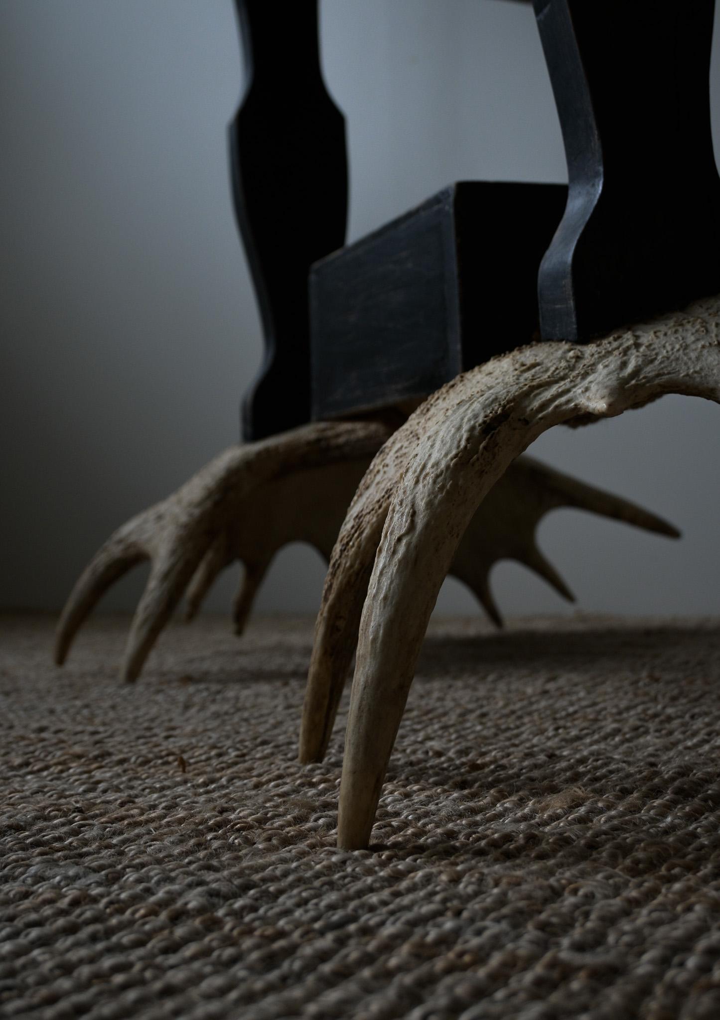 Antler Extraordinary Swedish Hunting Table/Desk, dated 1873