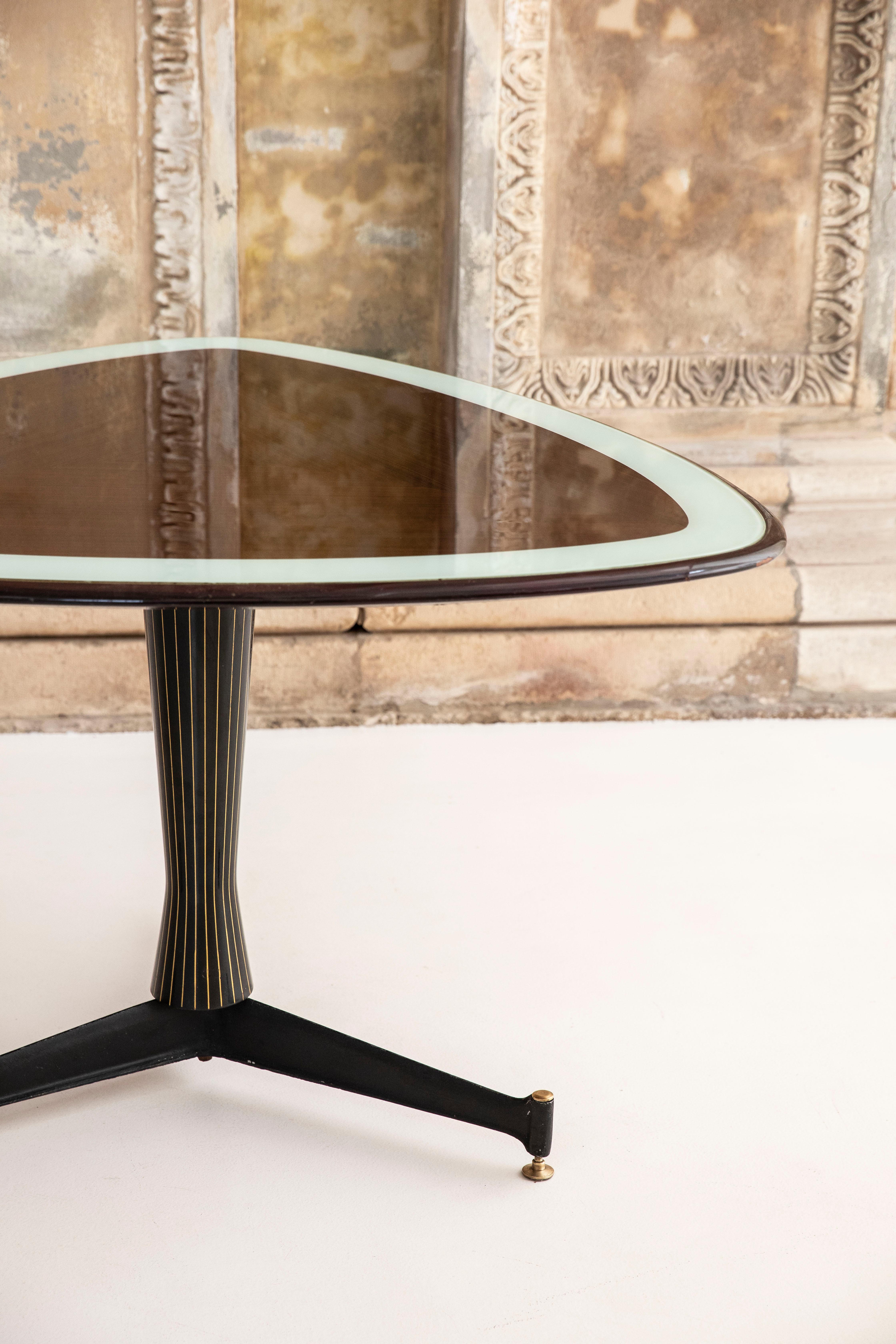 Glass Extraordinary Table Attributed to Osvaldo Borsani